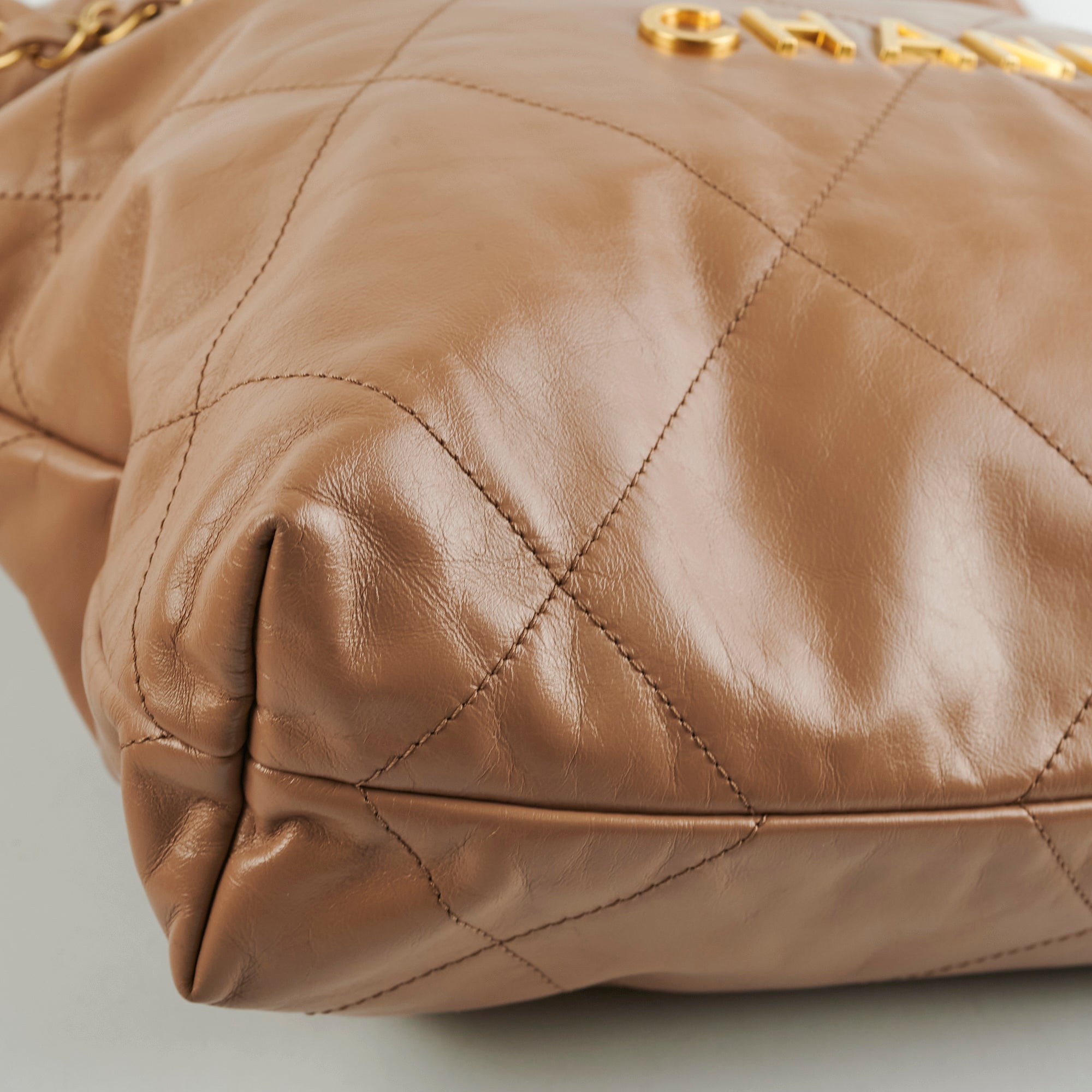 Chanel 22 Small Beige Lambskin Leather Handbag - Luxury Designer Crossbody Bag for Women | Perfect for Date Night, Office & Special Occasions