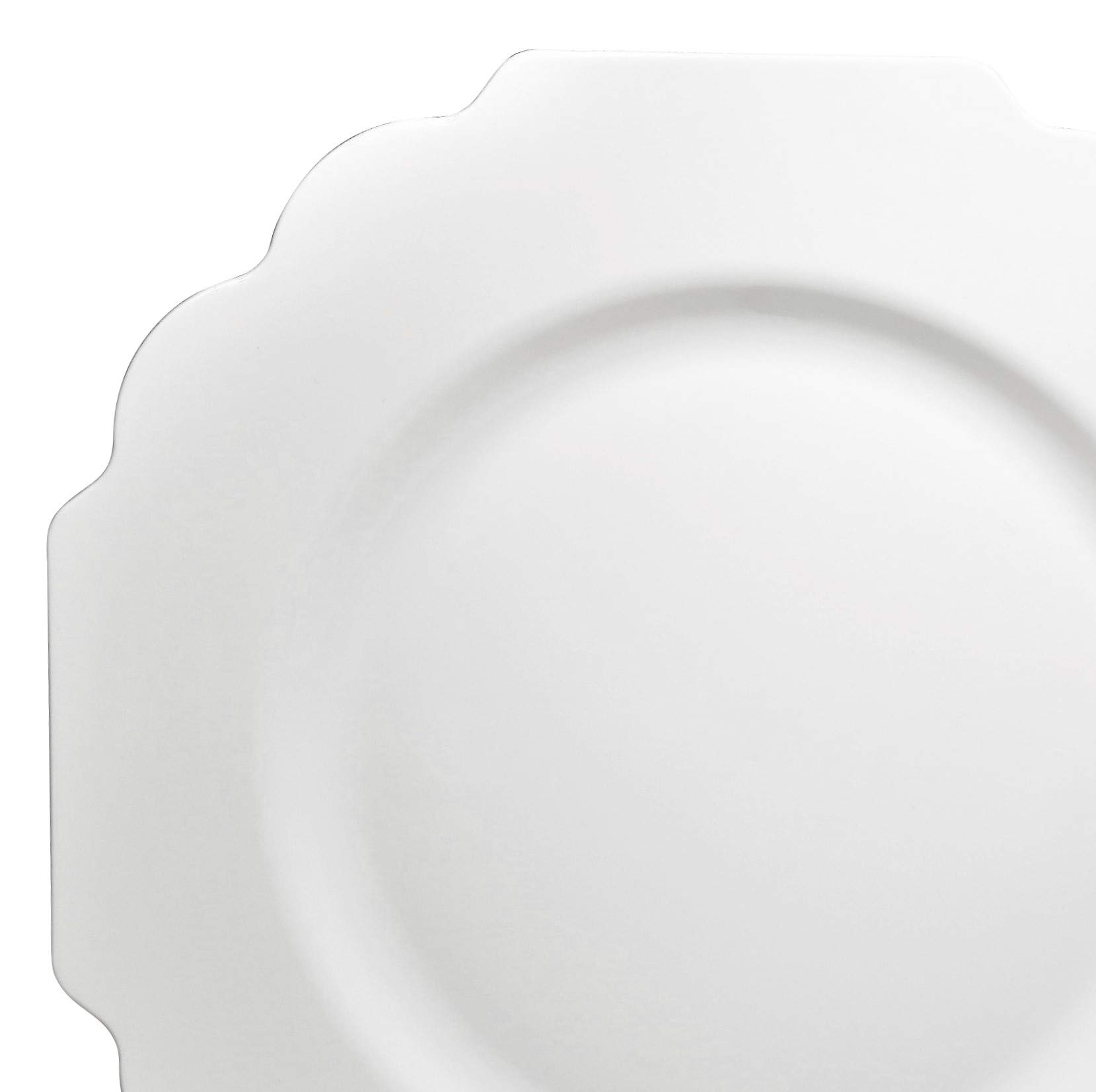 240-Pack Heavyweight Disposable Plastic Plates - 10.5 Inch White Dinner Plates for Weddings, Parties & Events - Durable & Elegant Tableware for Catering, BBQs & Family Gatherings