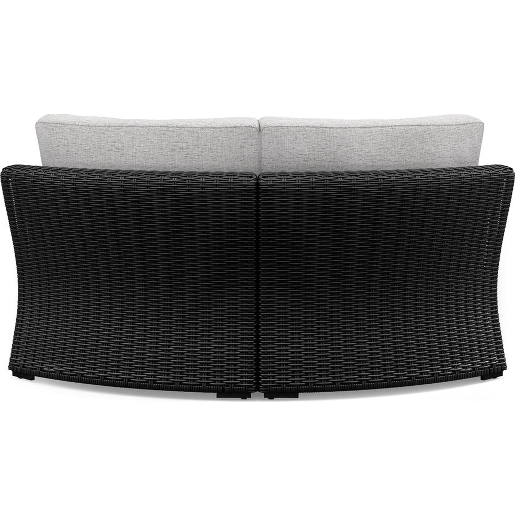 Beachcroft Outdoor Corner Chair with Cushion - Waterproof Patio Furniture Set for Poolside, Garden & Backyard Relaxation - Black/Light Gray