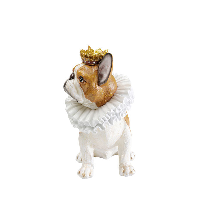 King Dog Brown Decorative Figurine - 29cm Handcrafted Statue for Home, Office & Garden Decor