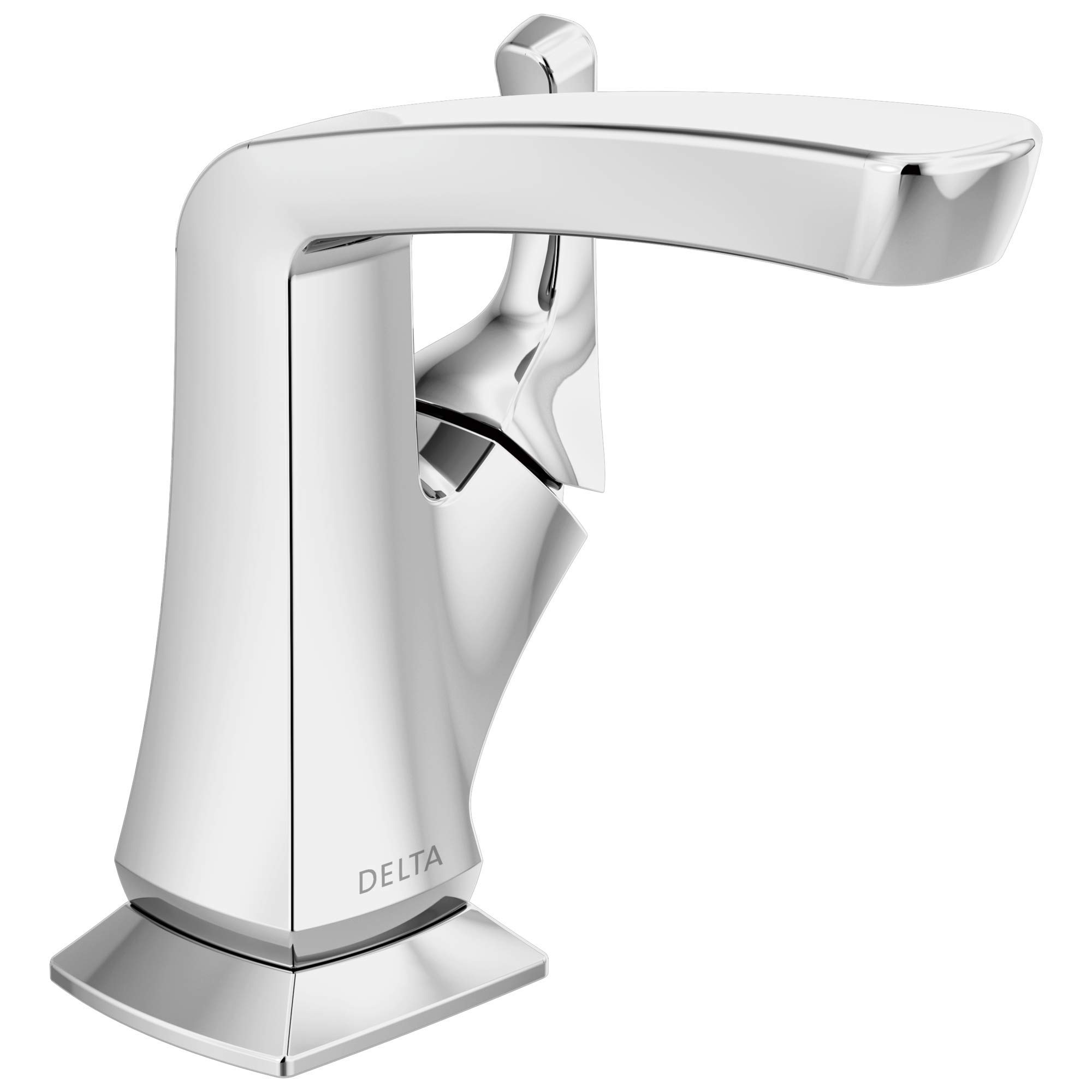 Delta Vesna Single Handle Bathroom Faucet Chrome - Single Hole Bathroom Sink Faucet with Drain Assembly & Worry-Free Drain Catch (Model 15789LF) - Perfect for Modern Bathrooms, Small Spaces & Vanity Sinks