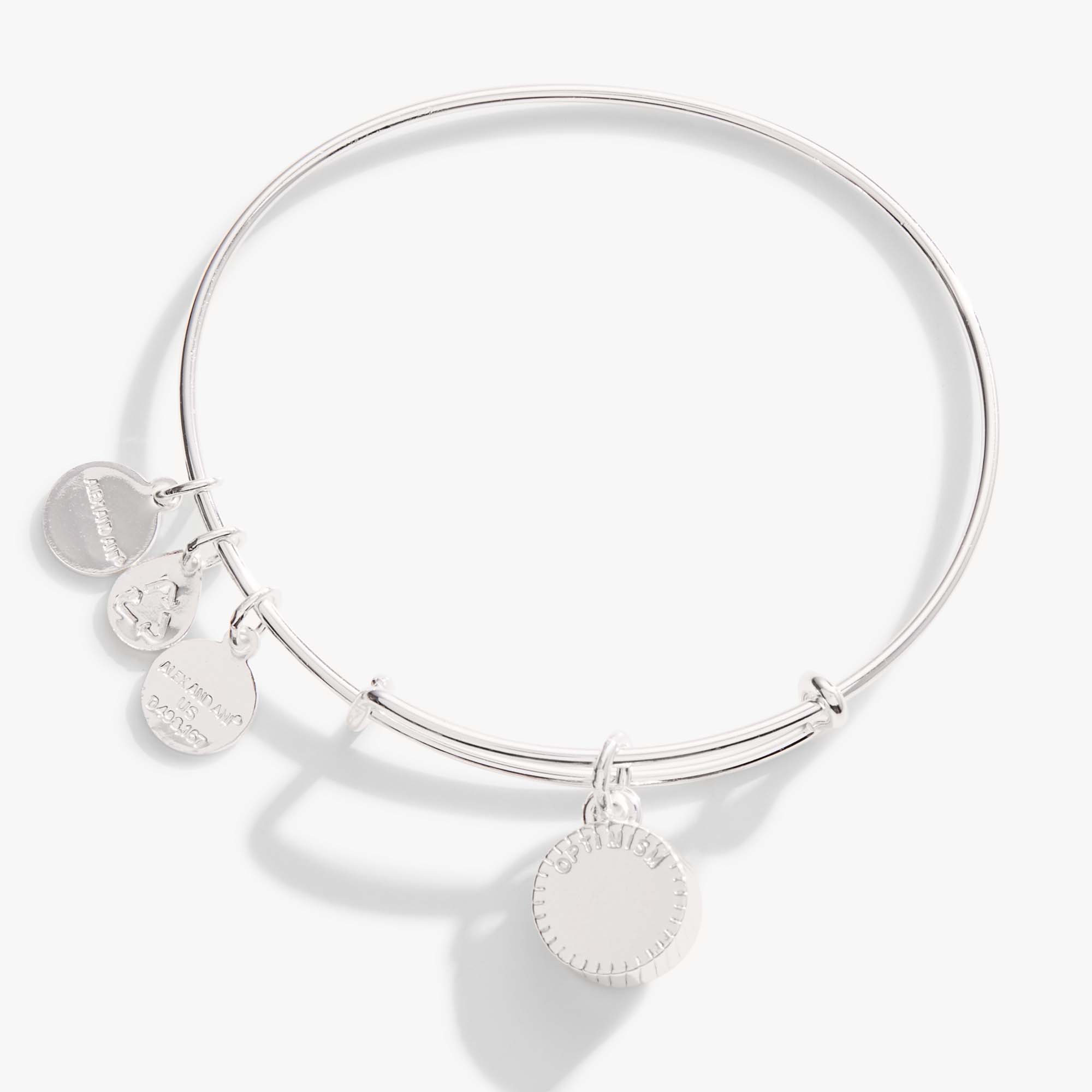 December Birthstone Charm Bangle - Genuine Blue Zircon Sterling Silver Bracelet | Perfect Gift for Birthdays, Anniversaries & Christmas