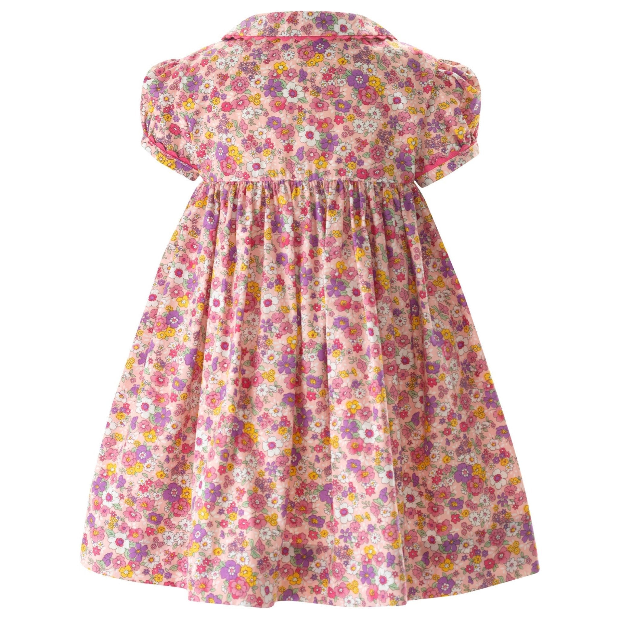 Floral Print Button Front Dress with Bloomers - Sweet Candy Color Summer Dress for Girls | Perfect for Parties, Photos & Special Occasions