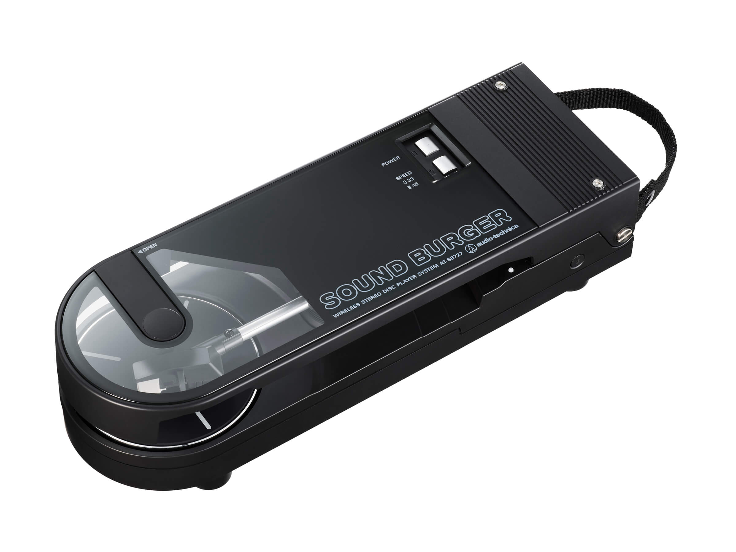 Audio Technica AT SB727 Soundburger Portable Vinyl Record Player - Wireless Bluetooth Turntable for Vinyl Lovers, Home & Travel Use