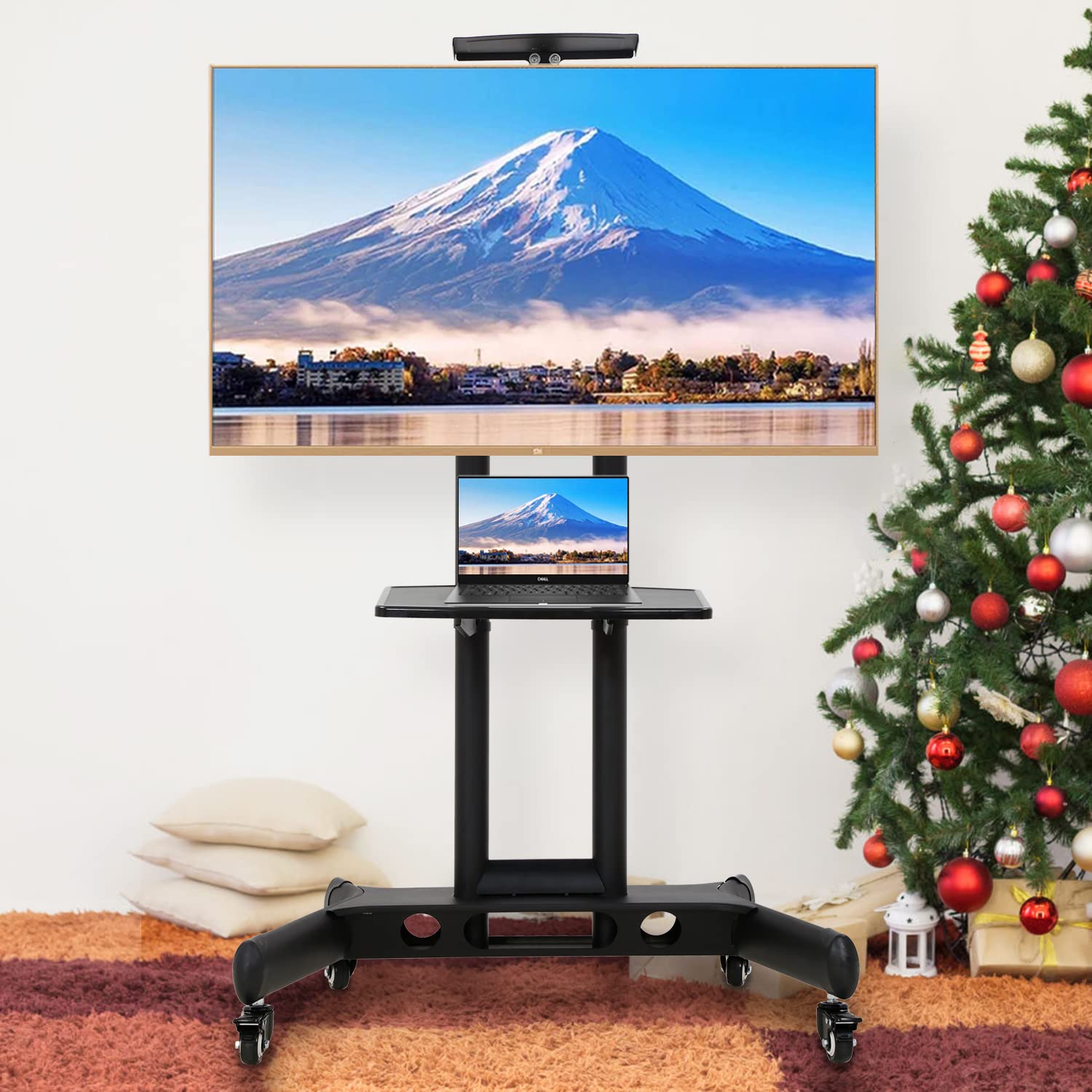 Mobile TV Stand with Wheels for 32-65