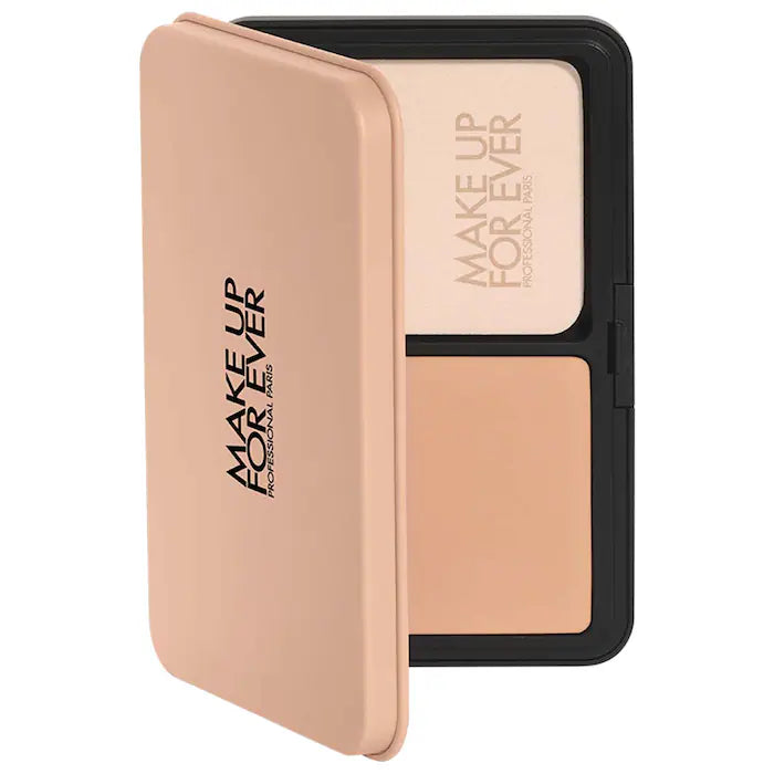Make Up For Ever HD Skin Matte Velvet Powder Foundation - Oil Control & Pore Minimizing - Long Lasting Full Coverage Makeup for Flawless Skin - Perfect for Daily Wear & Photography