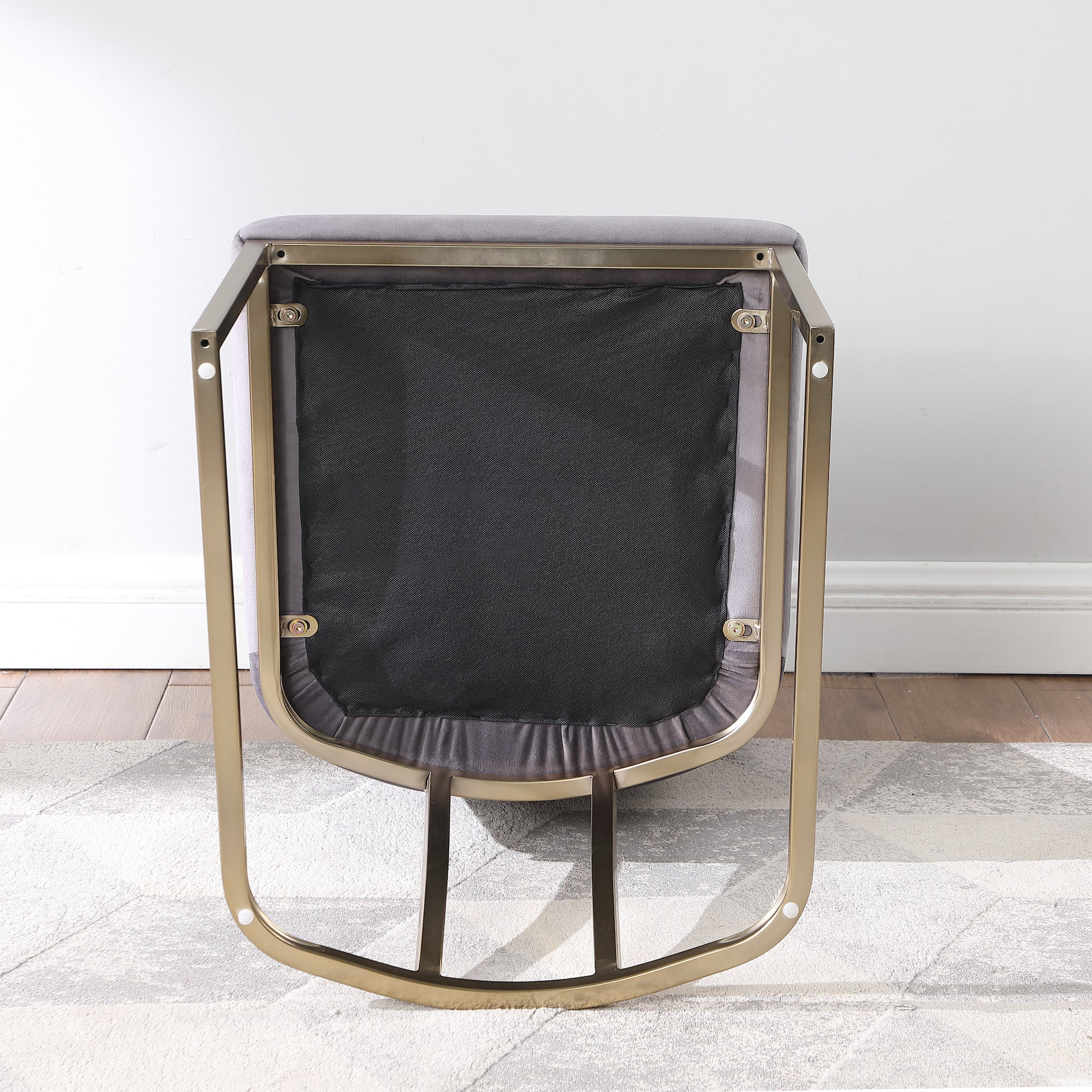 Luxury Velvet Dining Chairs Set of 2 - Modern Upholstered Side Chairs with Gold Metal Legs, White - Perfect for Kitchen, Dining Room & Home Decor
