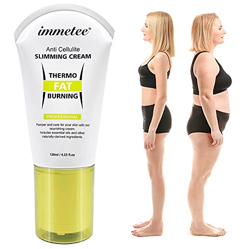 Immetee Fast-Acting Slimming Cream for Waist, Abdomen & Buttocks – No Exercise Needed, Hot Fat Burner & Cellulite Tightening Cream with Multi-Ball Massage (120ml/4.23fl oz) – Perfect for Post-Workout Recovery & At-Home Body Contouring