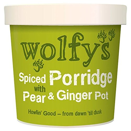 Wolfy's Spiced Porridge with Pear & Ginger - 102g (0.22 lbs) | Healthy Breakfast Cereal for Adults & Kids | Perfect for Busy Mornings, Office Snacks & Camping Meals