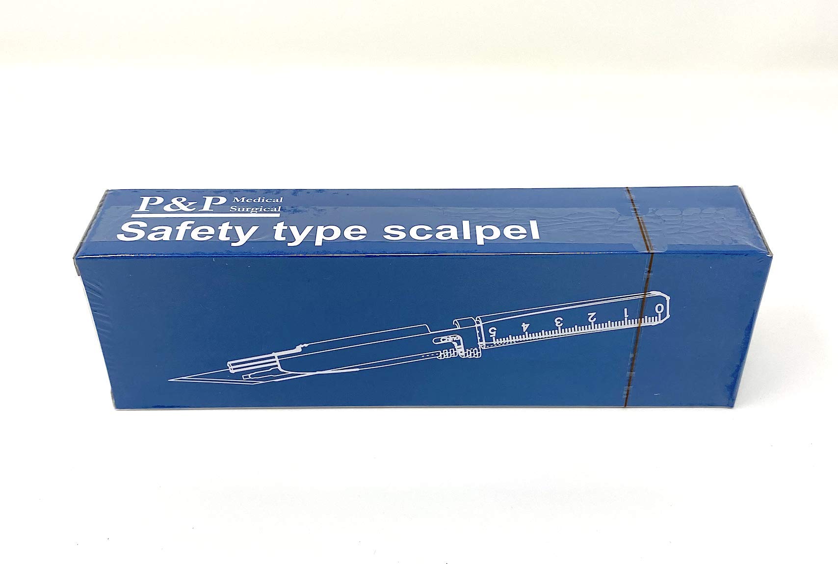 Sterile Disposable Safety Scalpels - Size 15 Stainless Steel Surgical Blades with Plastic Handle & Metric Line, Individually Foil Wrapped (500 Count Case) - Ideal for Medical Procedures, First Aid Kits & Veterinary Use