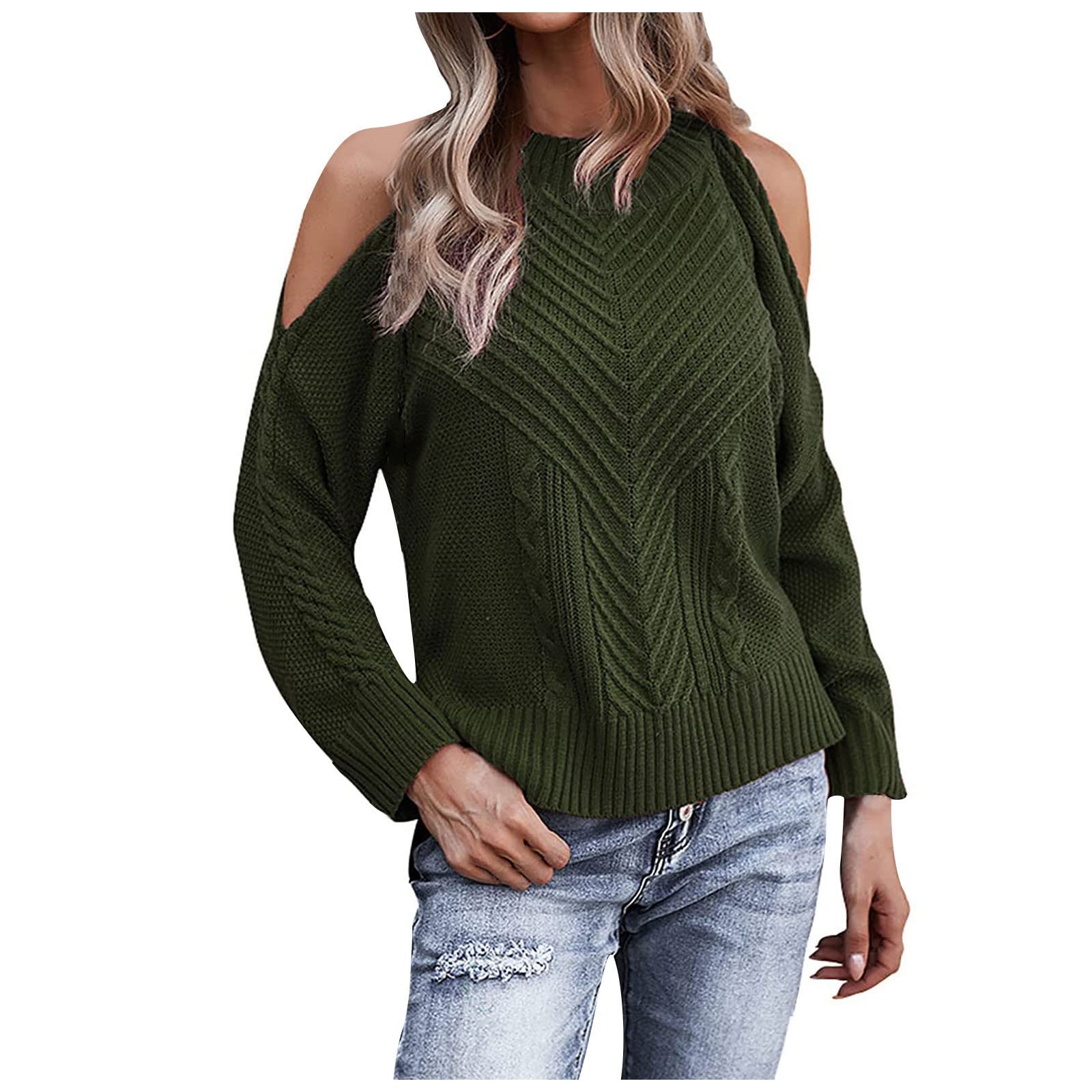 JJHAEVDY Women's Long Lantern Sleeve Blouse - Waffle Knit Flowy Top with Frill Trim, Solid Color Sweater Shirt for Casual Wear & Office Outfits