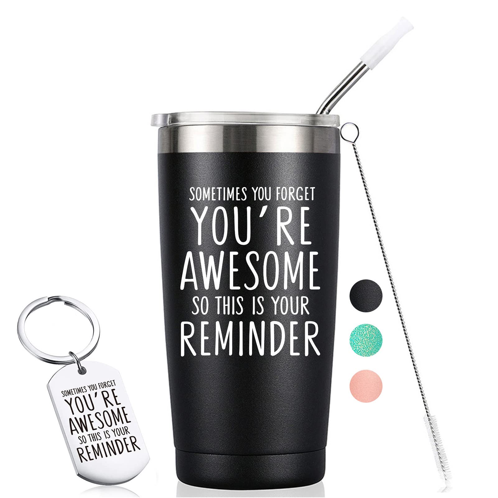 MASGALACC 20oz Insulated Tumbler - Inspirational Gift for Men & Women, Birthday/Christmas/Thank You Present for Her, Mom, Wife, Sister, Best Friend, Coworker - Double Wall Vacuum Stainless Steel Travel Mug - Perfect for Office, Gym, Hiking & Daily Use