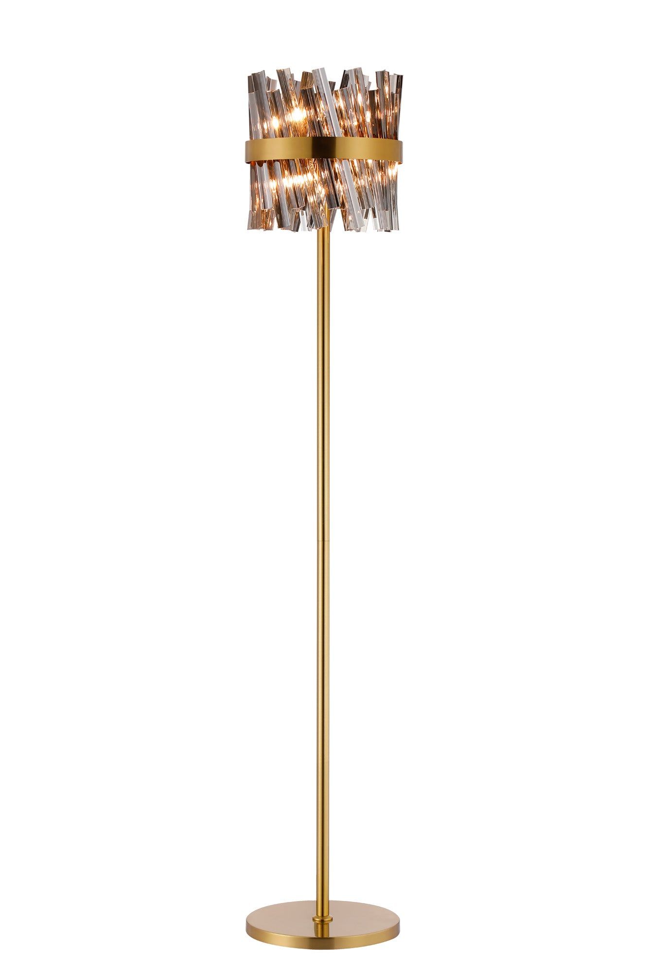 Bellina 8Lt Floor Lamp - Brass, Nickel & Black Finish Options | Modern Standing Light for Living Room, Bedroom & Office Decor