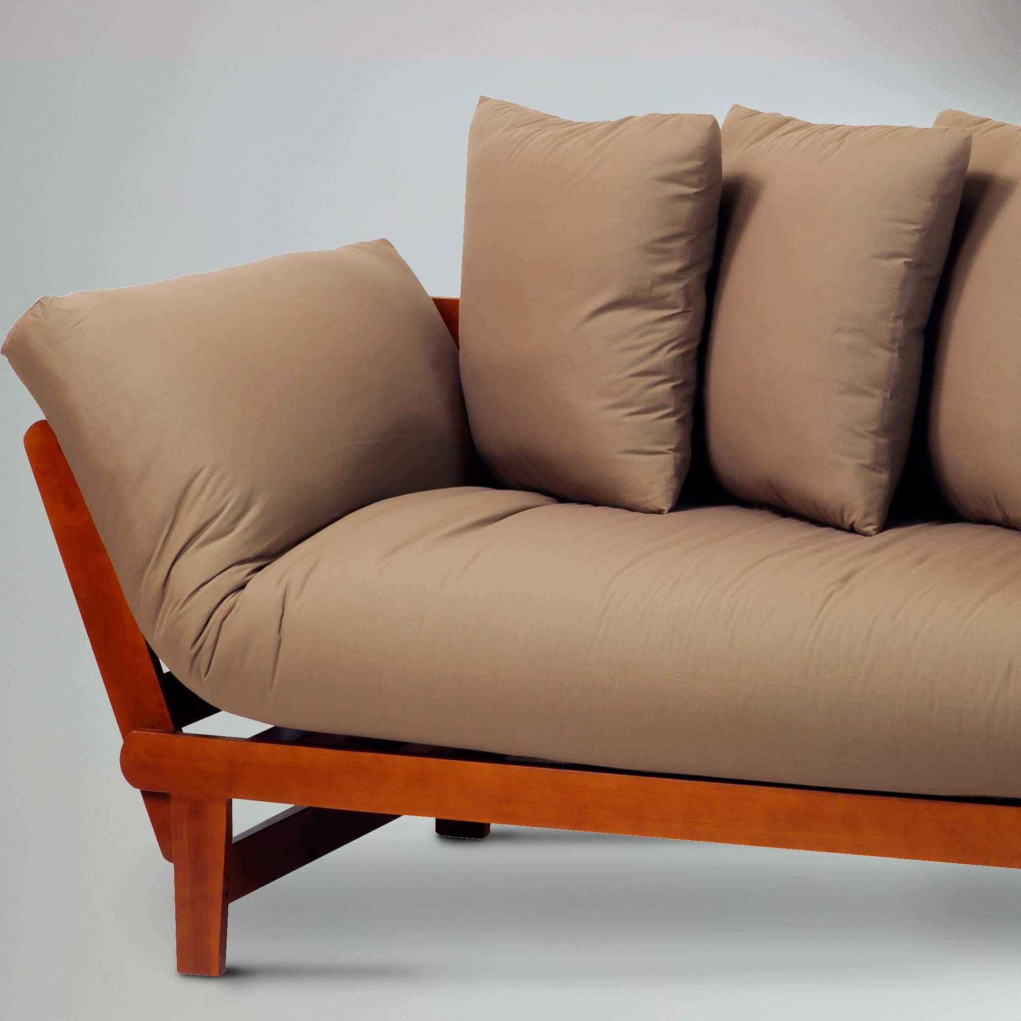 Casual Home Fabric Lounger Sofa Bed with Removable Cover - Single Size for Small Spaces, Living Room, Dorm, or Guest Room | Comfortable and Stylish Sleeper Sofa for Relaxing & Napping