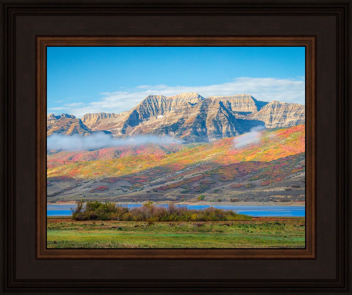 Autumn Splendor Over Timpanogos - Stunning Fall Landscape Photography Print for Home & Office Wall Decor | Perfect for Living Rooms, Bedrooms & Gifts