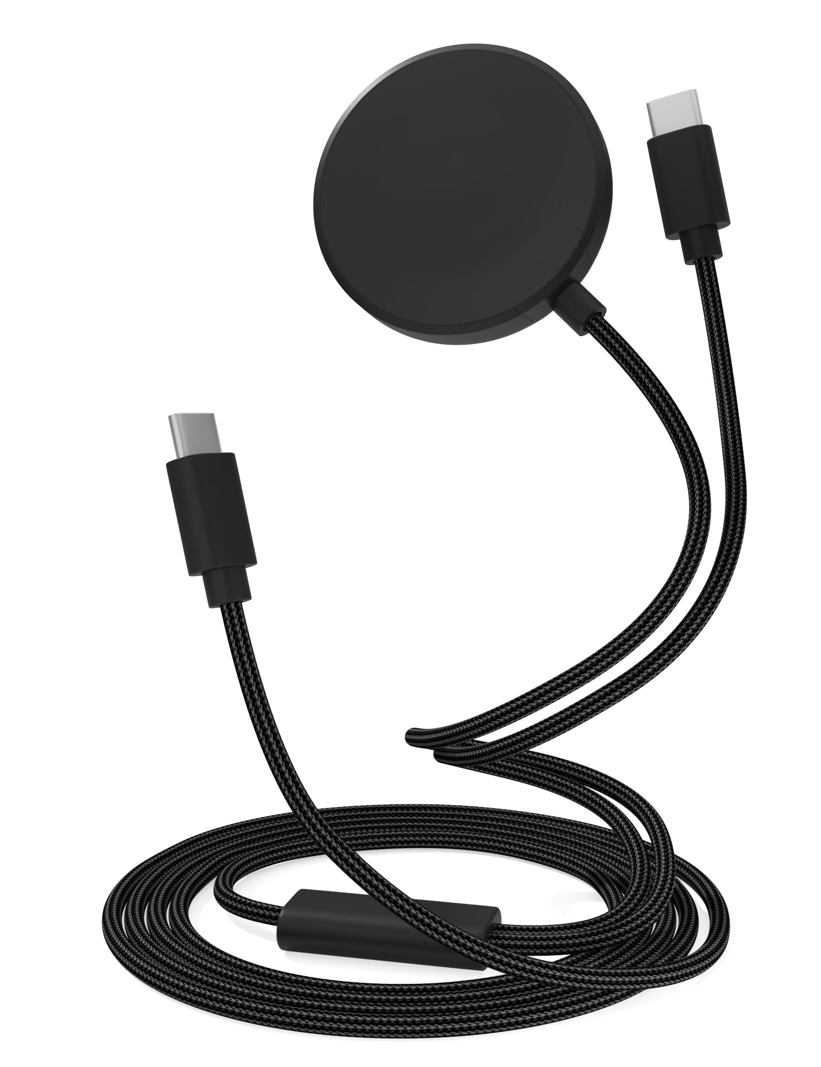 Samsung Galaxy Watch Ultra/7/6/5/4/3/Fe Fast Charger with Nylon Braided 3.3ft 2-in-1 USB C Cable - Compatible with Galaxy Watch 6 Classic/5 Pro/3/Active 2 & Galaxy S23/S22/S21/S20 - Perfect for Travel, Office & Home Charging
