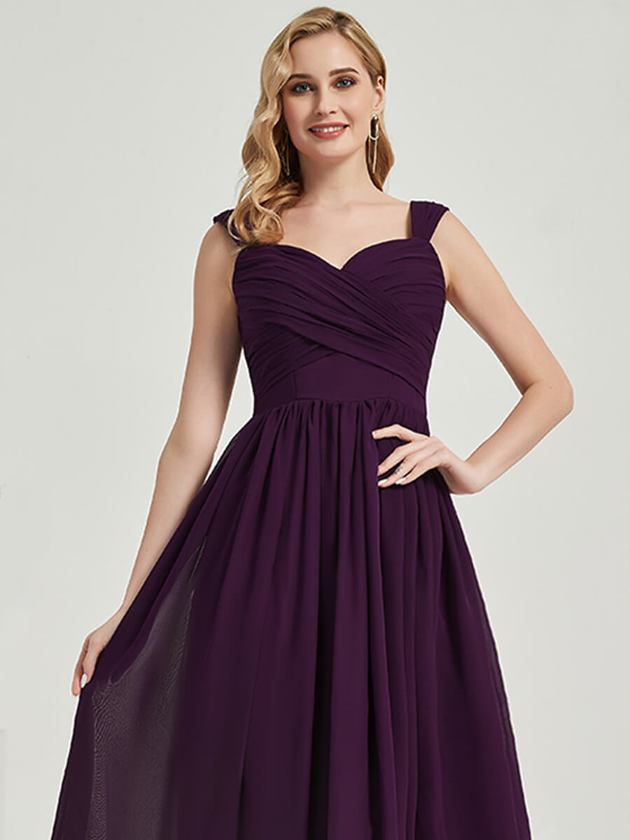 Desert Rose Sweetheart Backless Chiffon Floor Length Bridesmaid Dress - Elegant Formal Gown for Weddings, Prom & Special Occasions