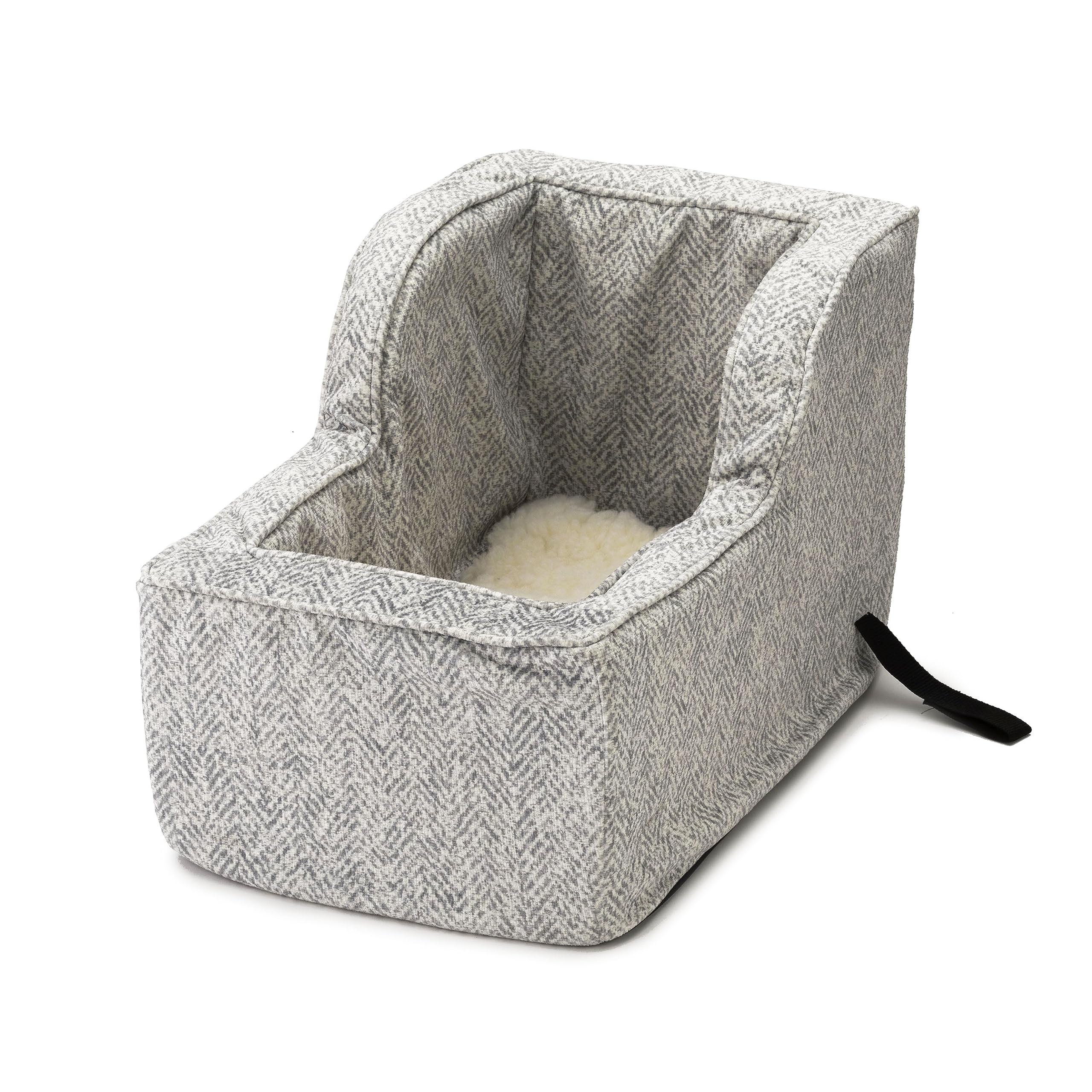 **Snoozer Large High Back Console Dog Car Seat - Travel Pet Bed Carrier for Small Dogs up to 12lbs | Safe & Comfortable with Adjustable Harness Strap | Removable Machine-Washable Palmer Dove Cover | Perfect for Road Trips & Daily Commutes**