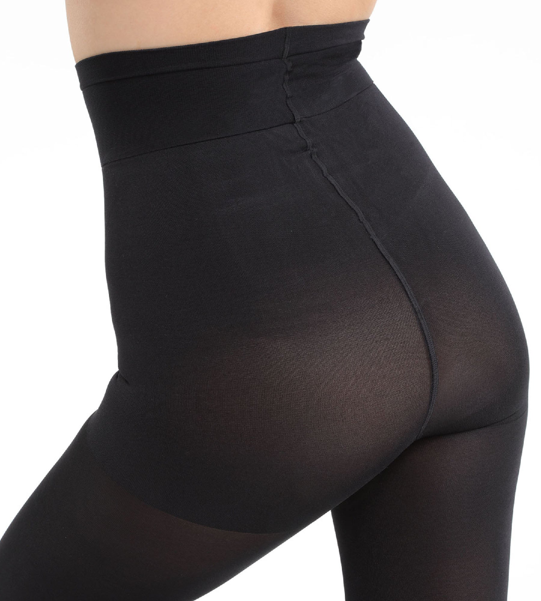 Black High Waist Opaque Tights 70D - Slimming & Comfortable Shapewear for Women | Perfect for Work, Parties & Everyday Wear