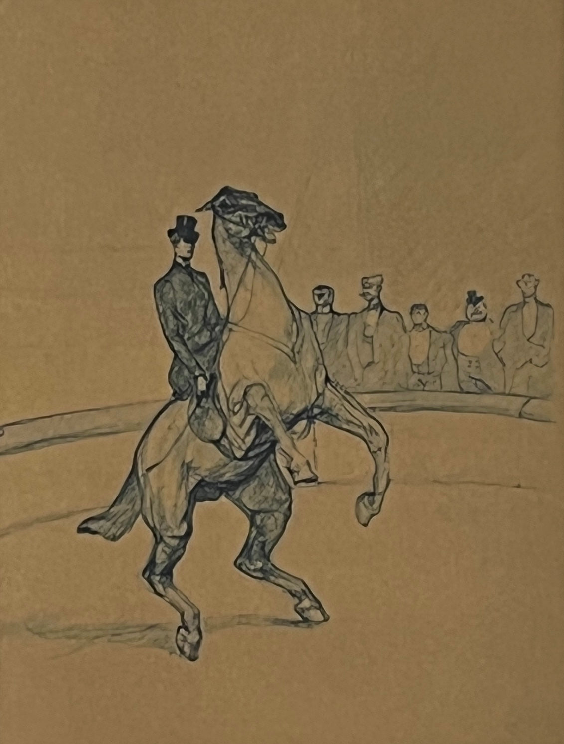 Haute Ecole Equestrienne Equestrian Art Print - Henri de Toulouse-Lautrec Circus Drawing Fine Art Reproduction - Perfect for Home Decor, Office Wall Art & Equestrian Gift Ideas