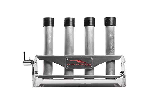 Boat Fishing Rod Holder Rack - Adjustable 4-Position Pivoting Rod Launcher for Saltwater & Freshwater Fishing | Perfect for Trolling, Casting & Storage on Deck