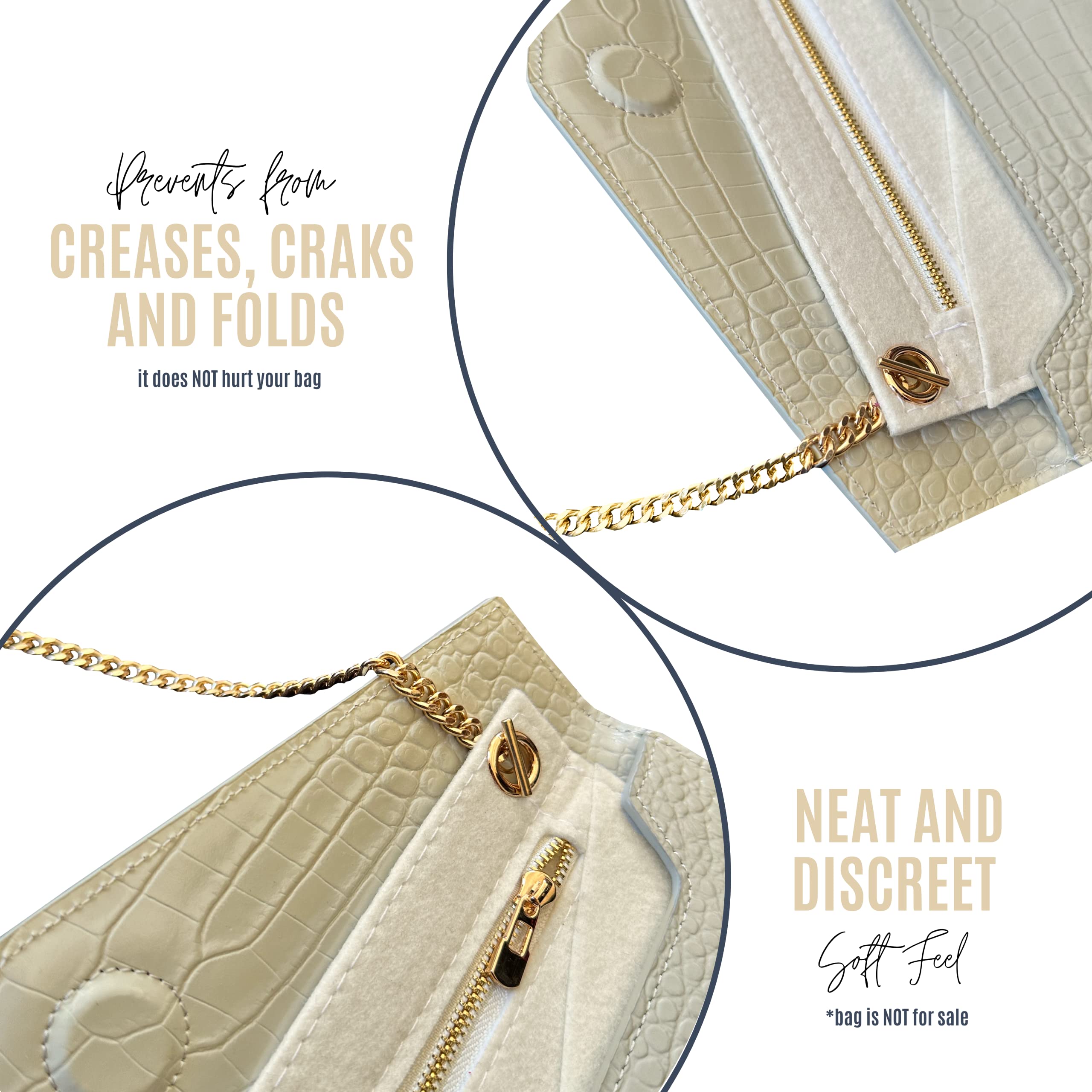 Uptown Clutch Conversion Kit with Gold Chain Strap - Black Wristlet Wallet on Chain (WOC) Pouch Insert for Women | Perfect for Evening Parties, Weddings & Date Nights