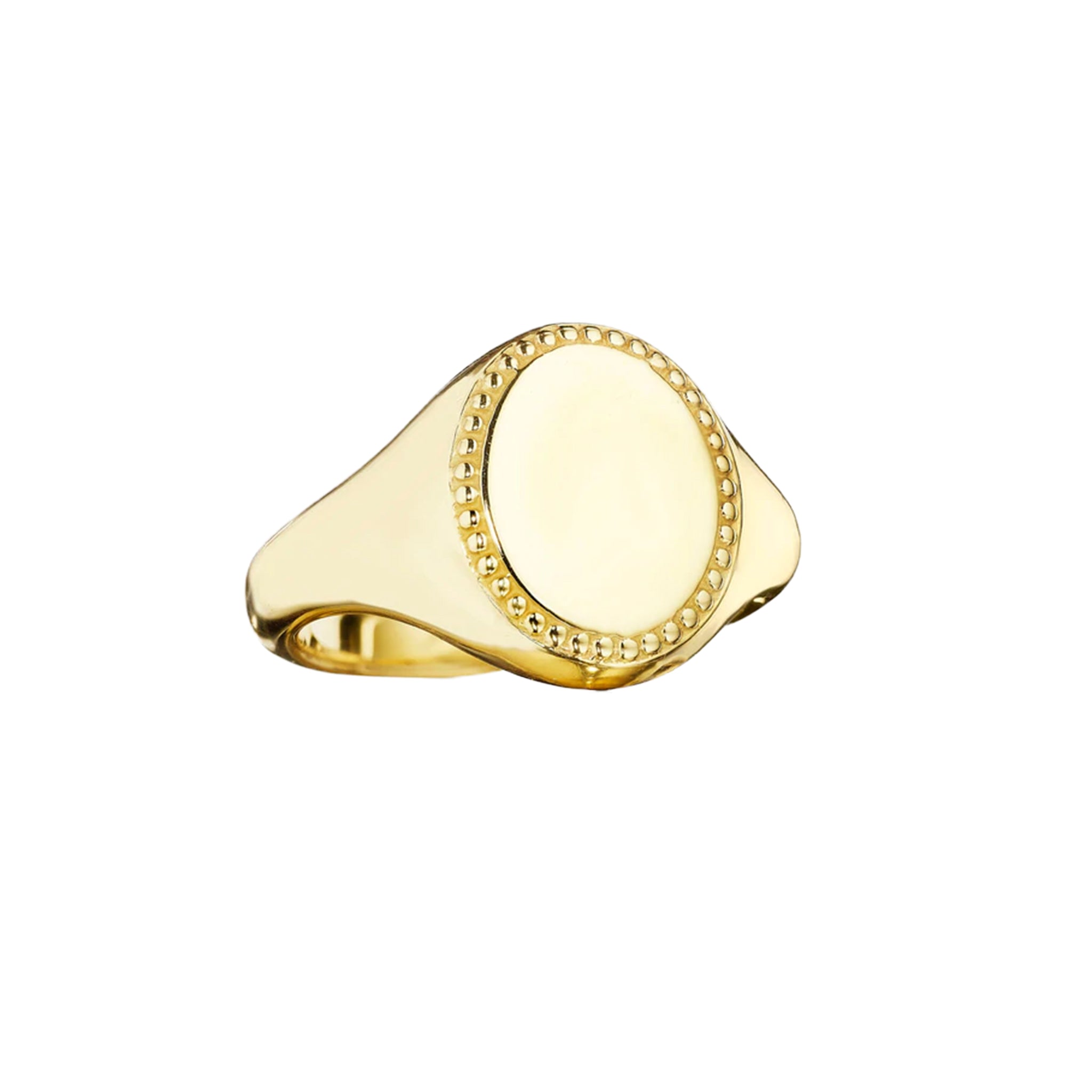 Engravable Oval Signet Pinky Ring by Penny Preville - Elegant Personalized Jewelry for Women, Perfect for Gifts, Engagements & Special Occasions