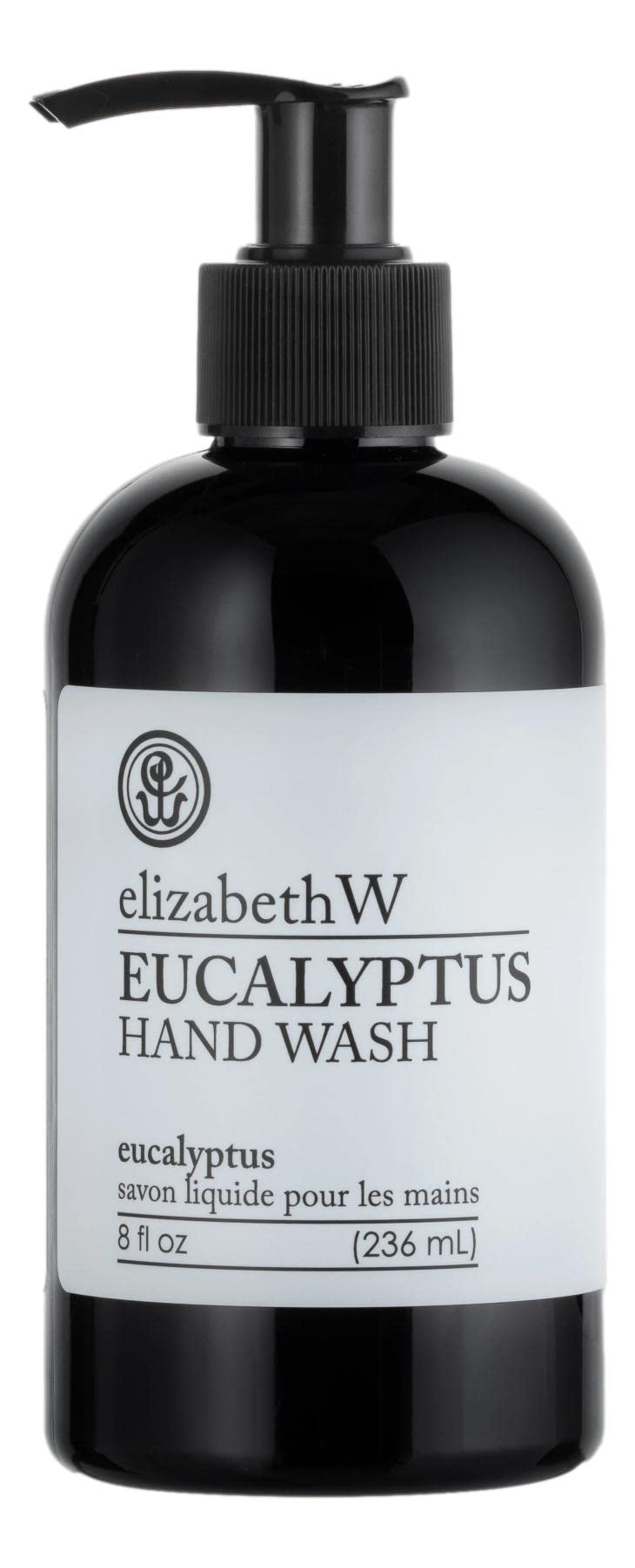 Elizabeth W Eucalyptus Hand Wash - 8 oz | Natural Antibacterial Hand Soap for Home & Kitchen | Refreshing Scent for Bathroom, Office & Travel Use