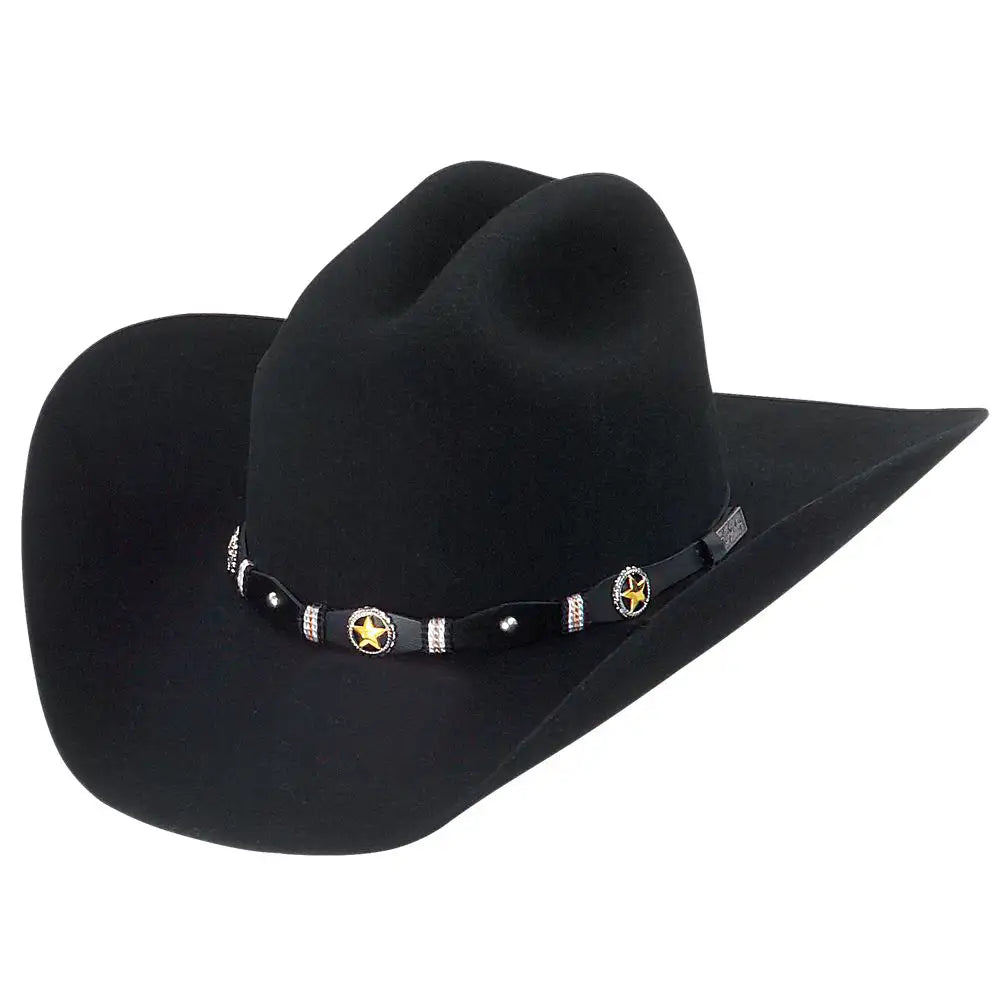 Larry Mahan's Oplin 3X Wool Felt Cowboy Hat for Men - Western Style Rancher Hat for Outdoor, Rodeo & Country Events