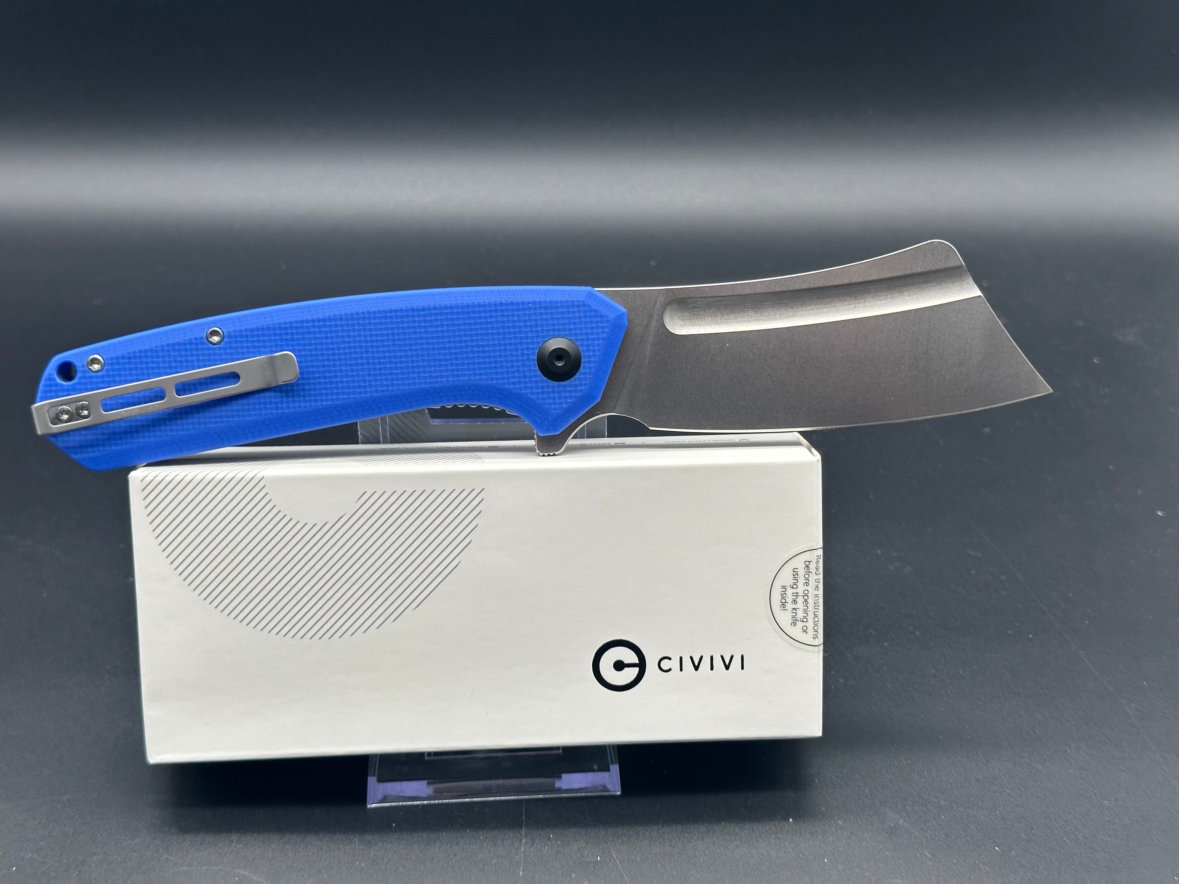 Civivi Bullmastiff Folding Knife - Blue G10 Handle with 9CR18MOV Stainless Steel Blade | EDC, Outdoor Camping, Hunting & Survival Gear