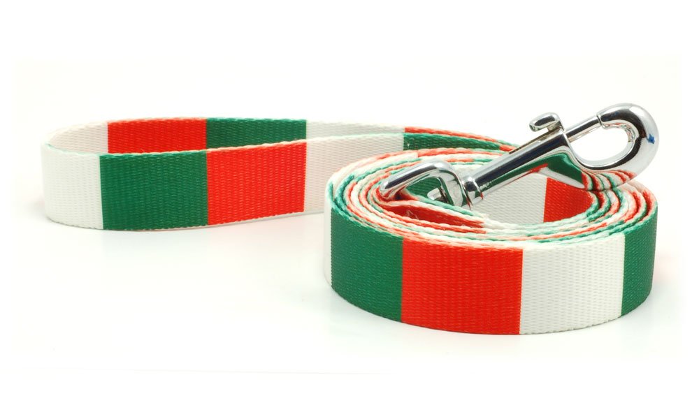 Italy Flag Design Dog Leash - Durable & Safe 4ft or 6ft Pet Leash for National Holidays, Special Events & Daily Walks | Perfect for Italian-Themed Parties, Parades & Proud Pet Owners