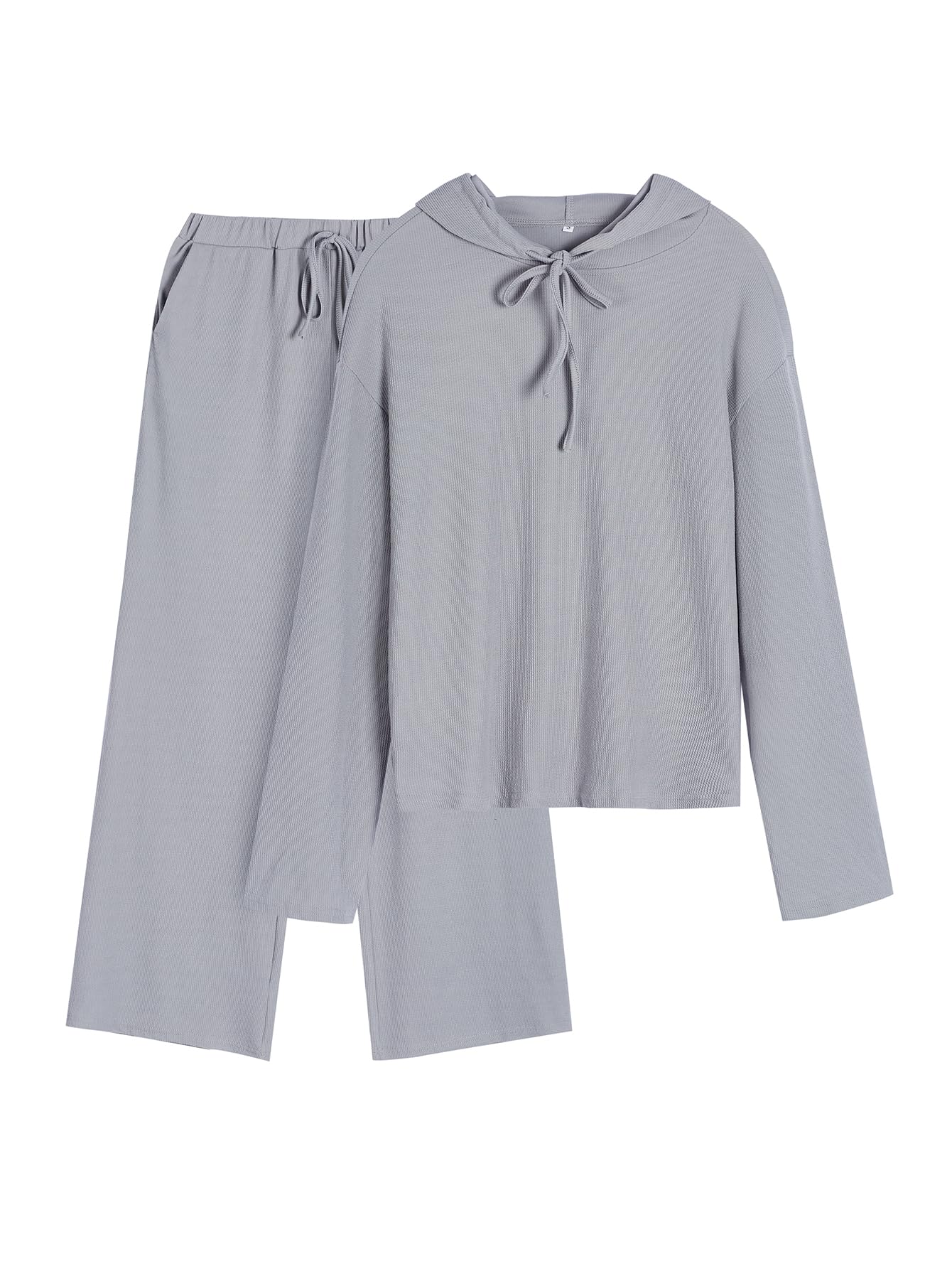 YKR Women's 2-Piece Lounge Set - Soft Knit Sweatsuit with Pockets, Comfortable Tracksuit for Home, Gym & Travel - Casual Outfit for Relaxing & Running Errands