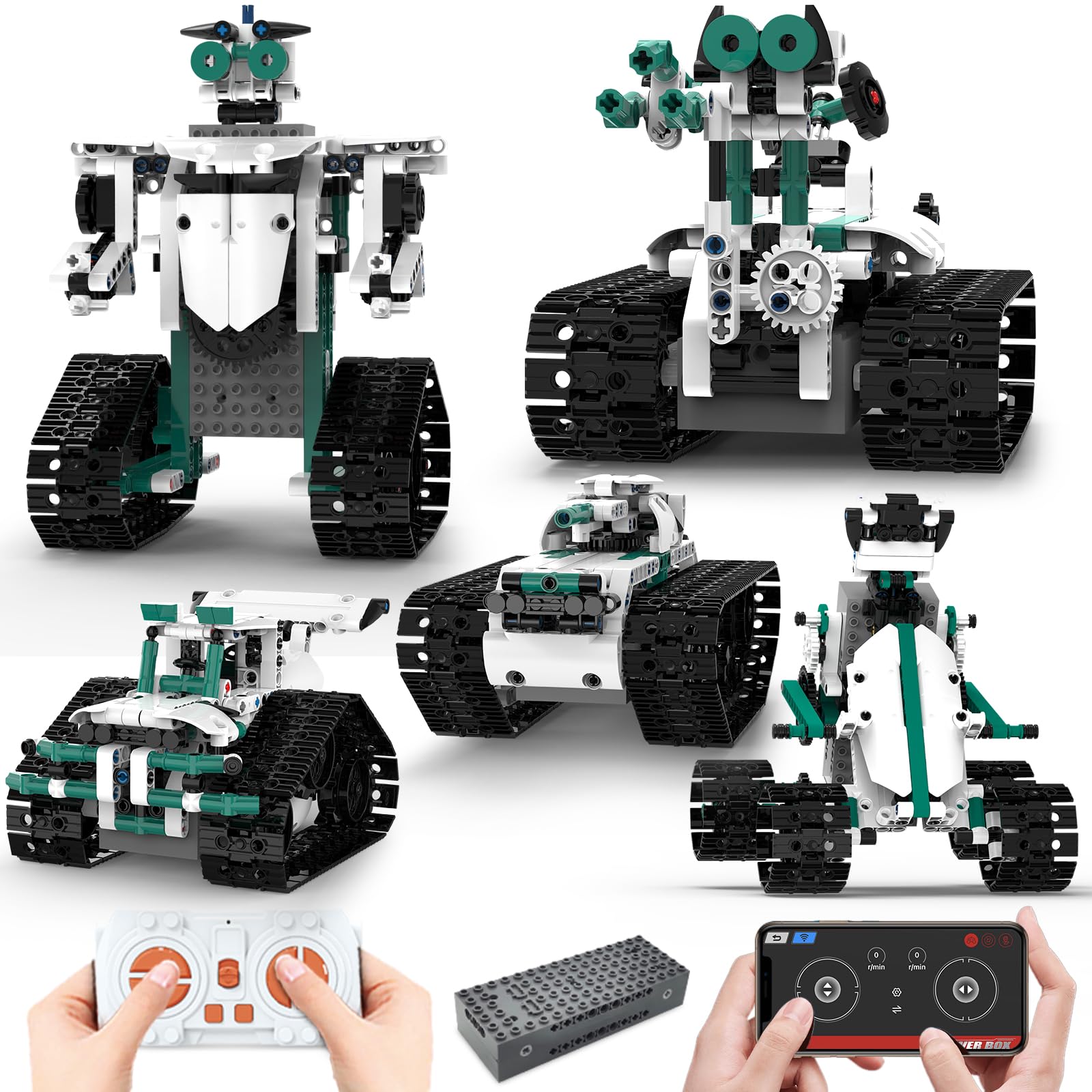 BEHOWL 13-in-1 STEM Robot Toy for Kids Ages 8-14 | Remote & App Controlled Science Building Block Set (550 PCS) | Educational Gift for Boys & Girls | Perfect for STEM Learning, Birthday Gifts & Creative Play