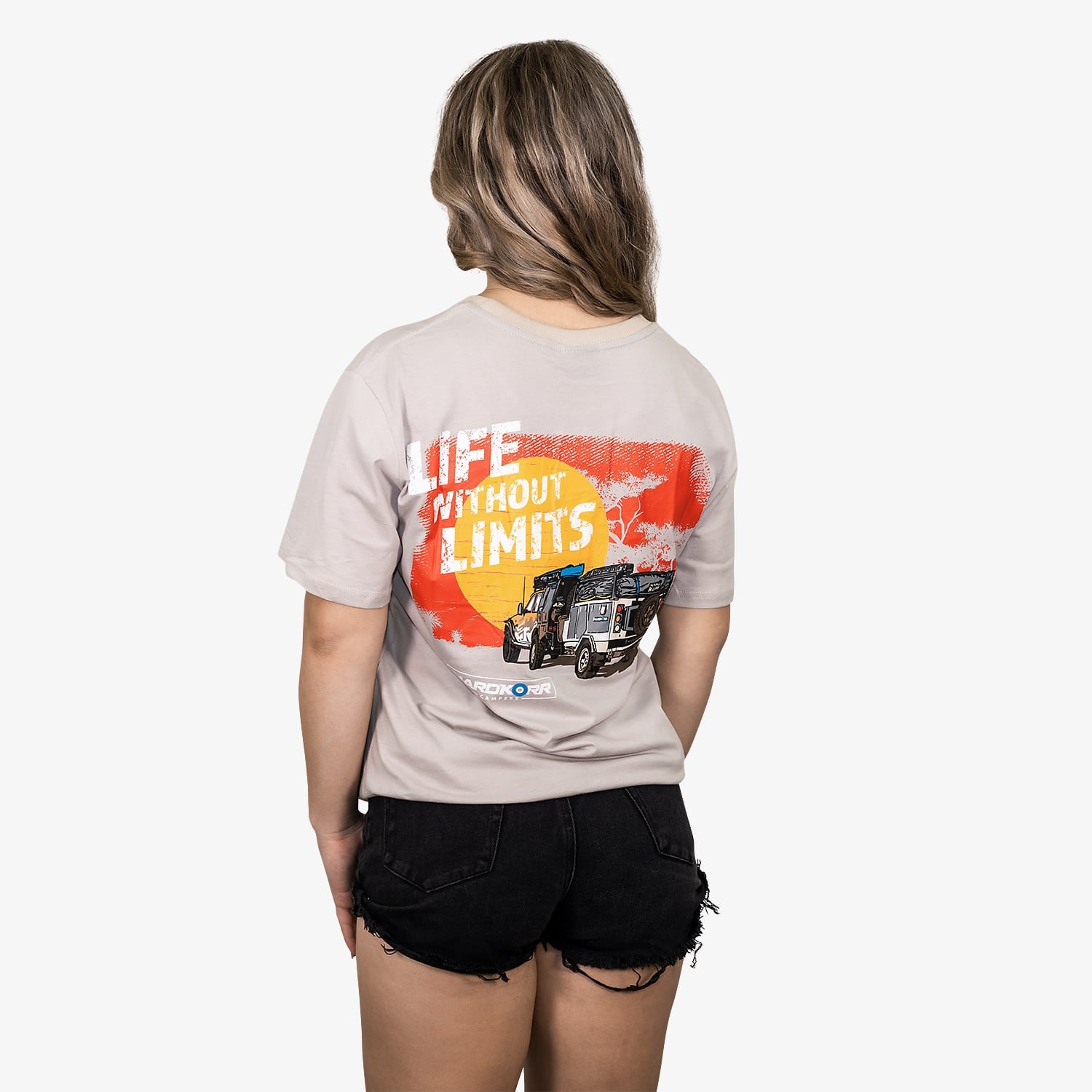 Unisex T-Shirt - Life Without Limits (HK Campers) - Grey - Comfortable Casual Wear for Outdoor Adventures & Daily Life