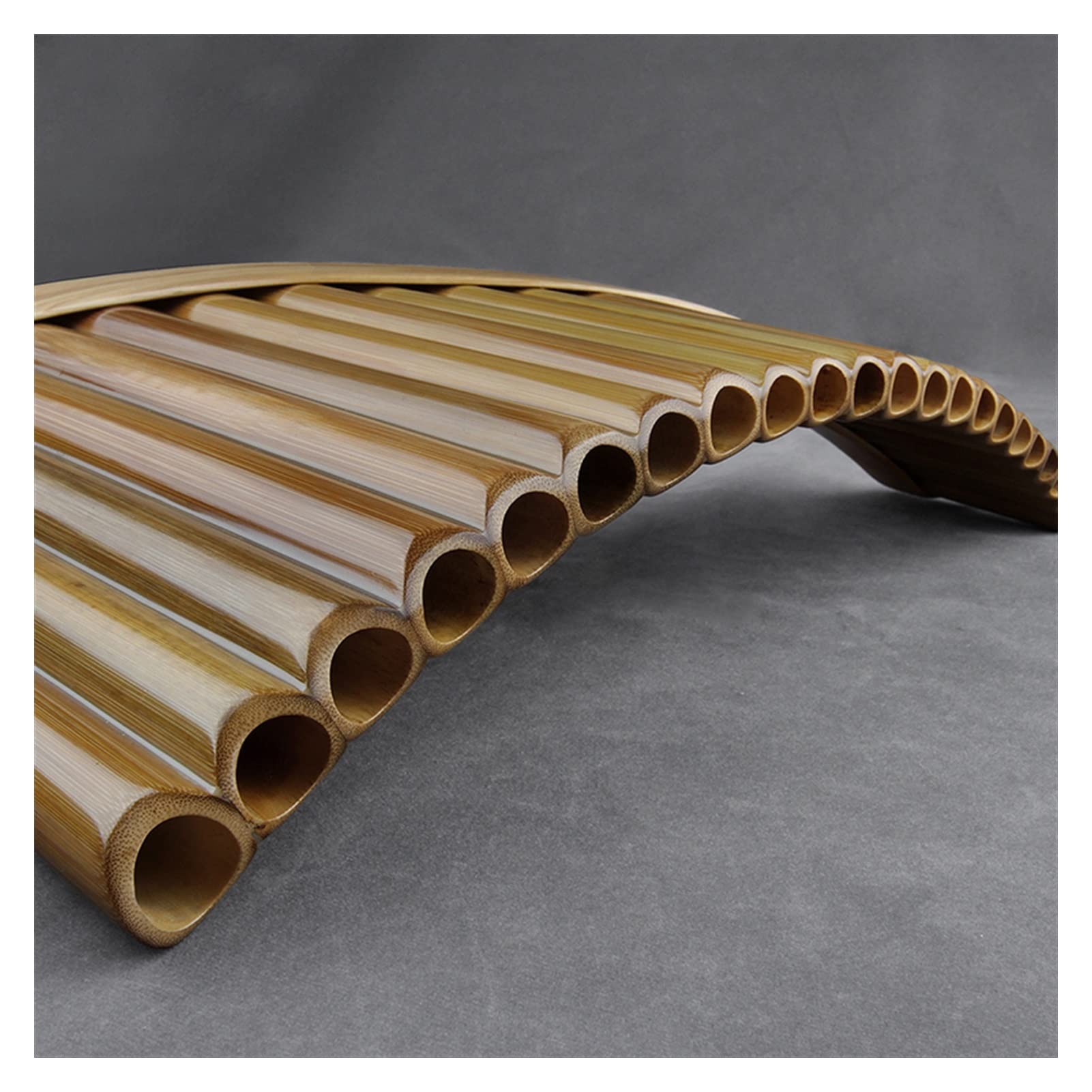 22 Tube Bamboo Pan Flute in Key of C - Handmade Woodwind Instrument with Natural Finish | Perfect for Music Lovers, Beginners & Outdoor Performances