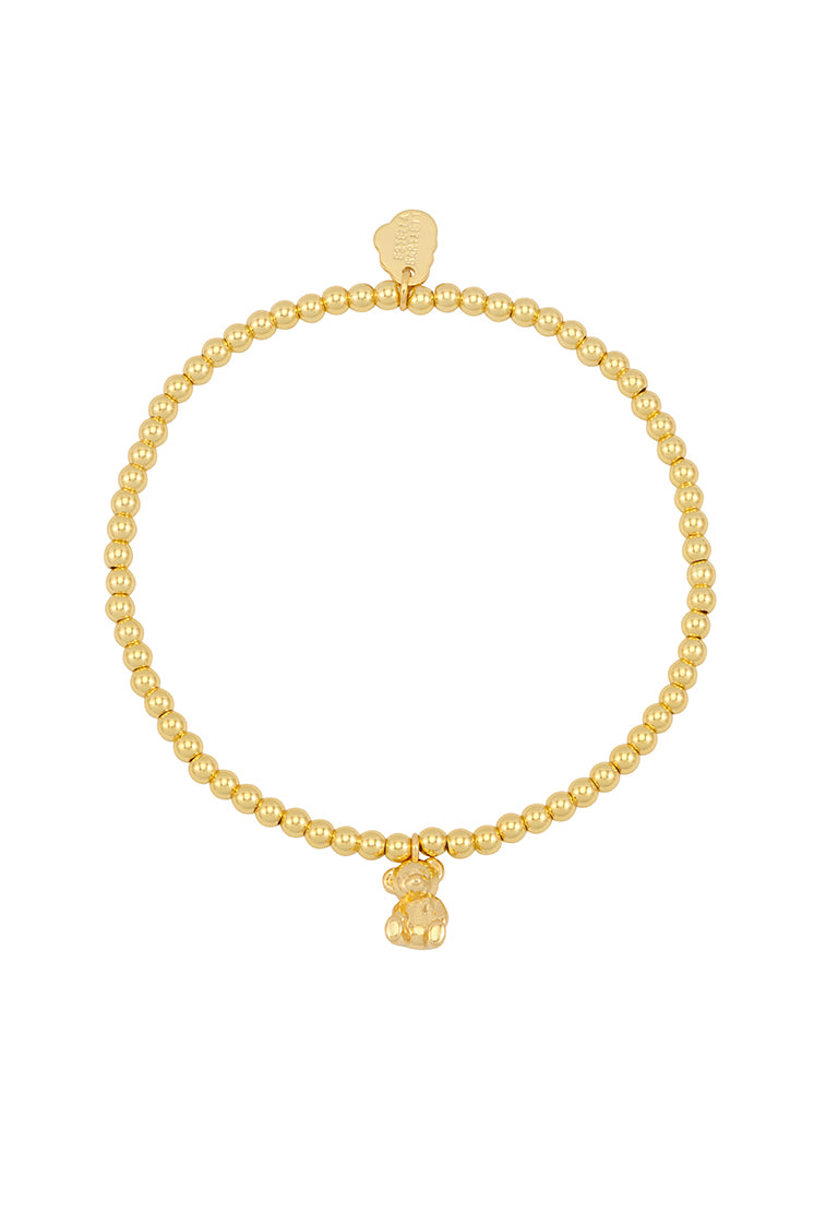 Sienna Beaded Teddy Bear Charm Bracelet for Women - Cute Adjustable Beaded Bracelet with Teddy Bear Pendant - Perfect Gift for Girls, Teens, Best Friends, Birthday, Valentine's Day