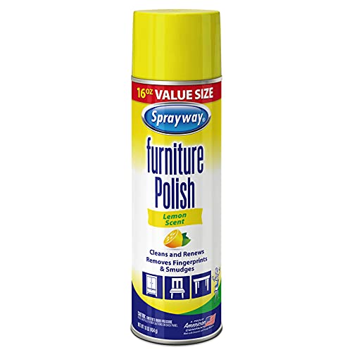 Sprayway Furniture Polish 16OZ - Wood Cleaner & Conditioner for Tables, Chairs & Cabinets - Restores Shine & Protects Surfaces