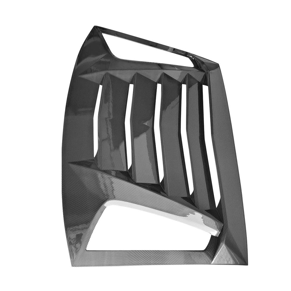 **FREEMOTOR802 Rear Window Louver for 2011-2023 Dodge Charger - Carbon Fiber Print Sun Shade & Windshield Scoop - Perfect for Sun Protection & Custom Styling**