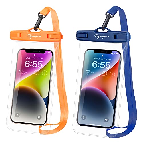 [Orange + Navy] Waterproof Phone Pouch
