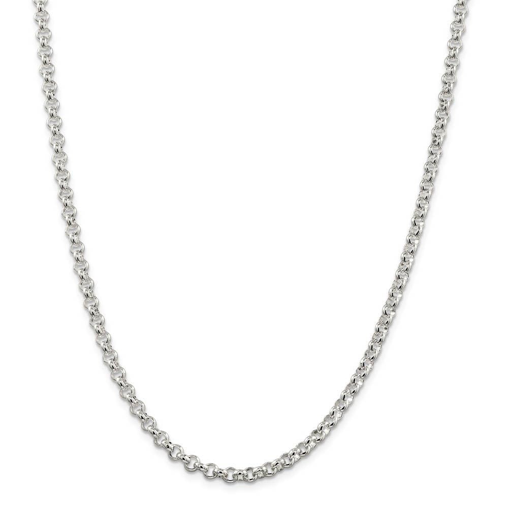 4.75mm Sterling Silver Solid Belcher (Rolo) Chain Necklace for Women - Durable & Hypoallergenic Jewelry for Everyday Wear, Gifts & Special Occasions