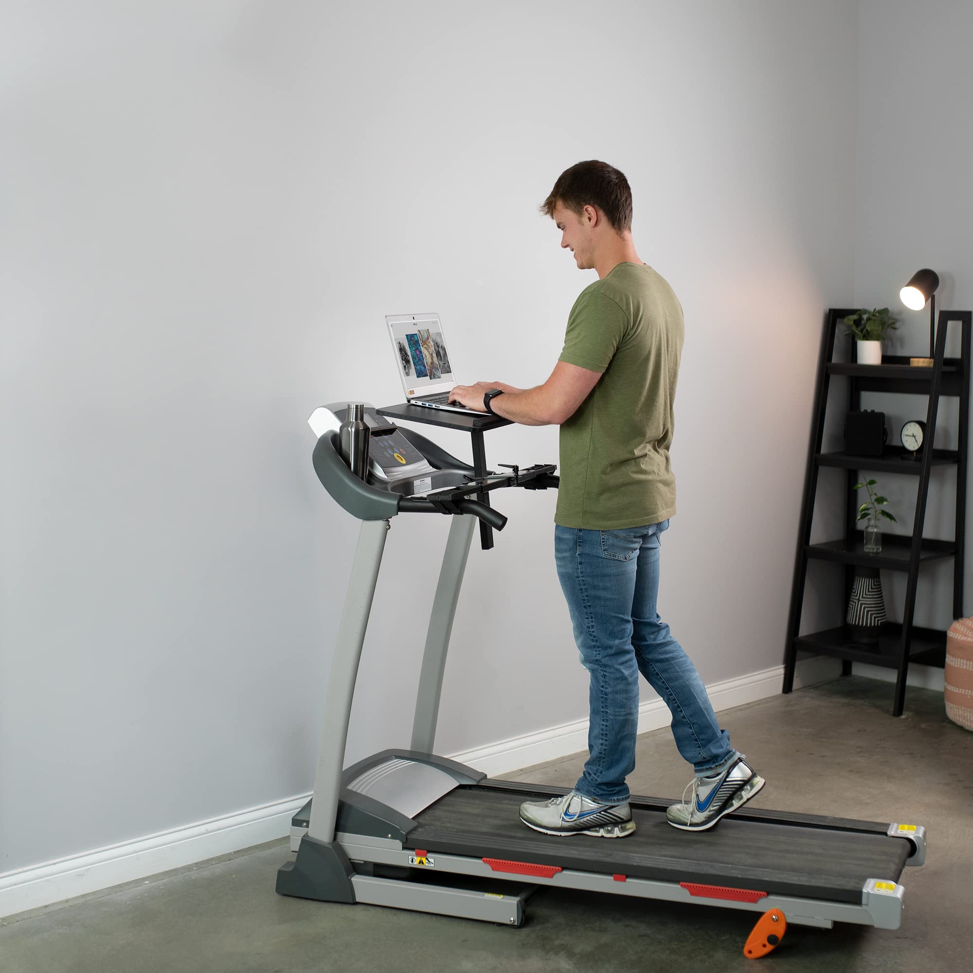 VIVO Adjustable Ergonomic Wooden Laptop Stand for Treadmill - Universal Notebook Mount with Mouse Pad & Wrist Support (Model Stand-TDML4) - Perfect for Home Office, Workstation & Fitness Workouts