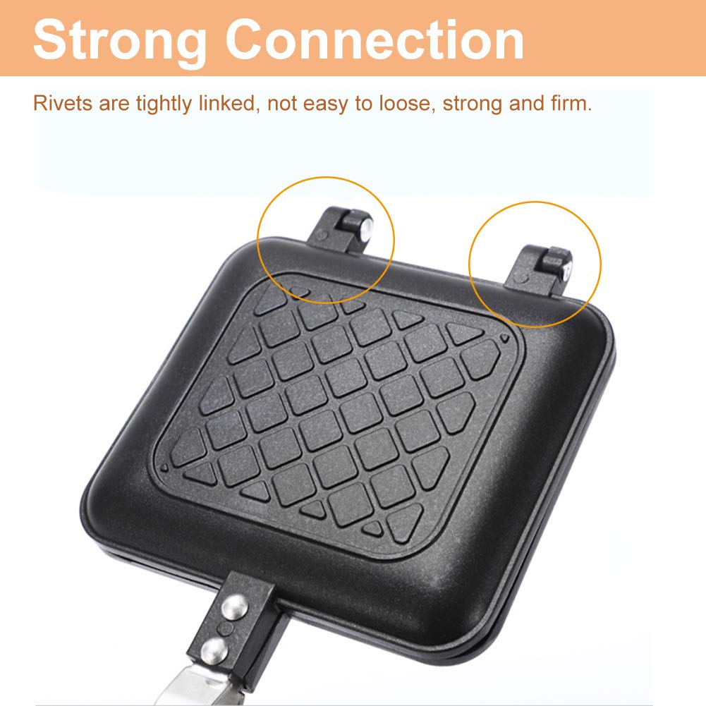 Non-Stick Double-Coated Sandwich Maker & Panini Press - Aluminum Flip Grill Pan for Hot Sandwiches, Breakfast, Picnics & Quick Meals