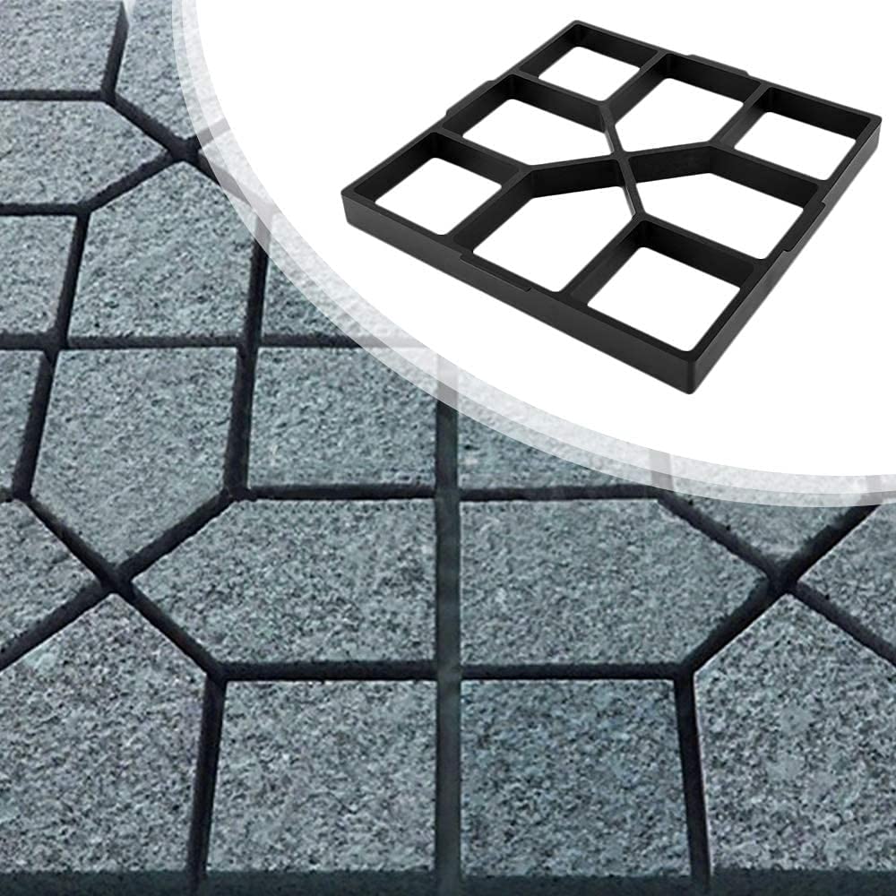 Reusable Concrete Walk Maker - 15.75x15.75 Inch DIY Garden Paver Mold for Cement, Stone & Pavement Design - Perfect for Patio, Walkway & Pathway Landscaping Projects
