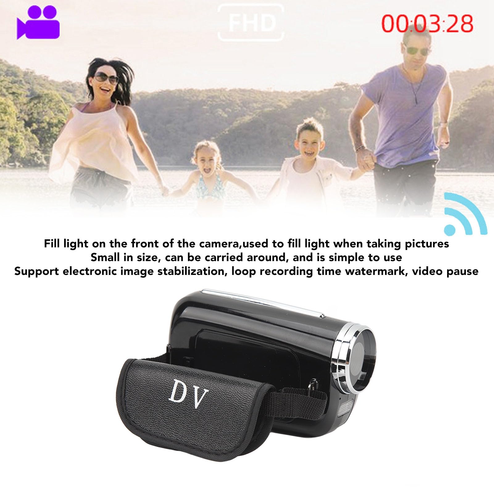 4K HD Video Camera Camcorder - 12MP Digital Camera with 4x Zoom, 1.8