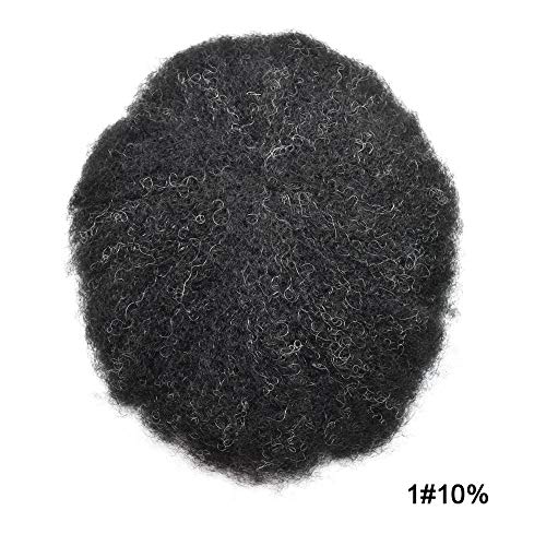 110# JET BLACK WITH 10% SYNTHETIC GREY-6mm wave