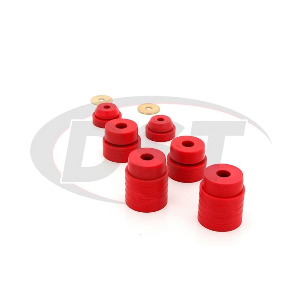 Energy Suspension Body Mount Set for 1997 Ford F-250 HD - Red (4.4107R) | Heavy Duty Truck Suspension Upgrade for Smoother Ride & Improved Handling