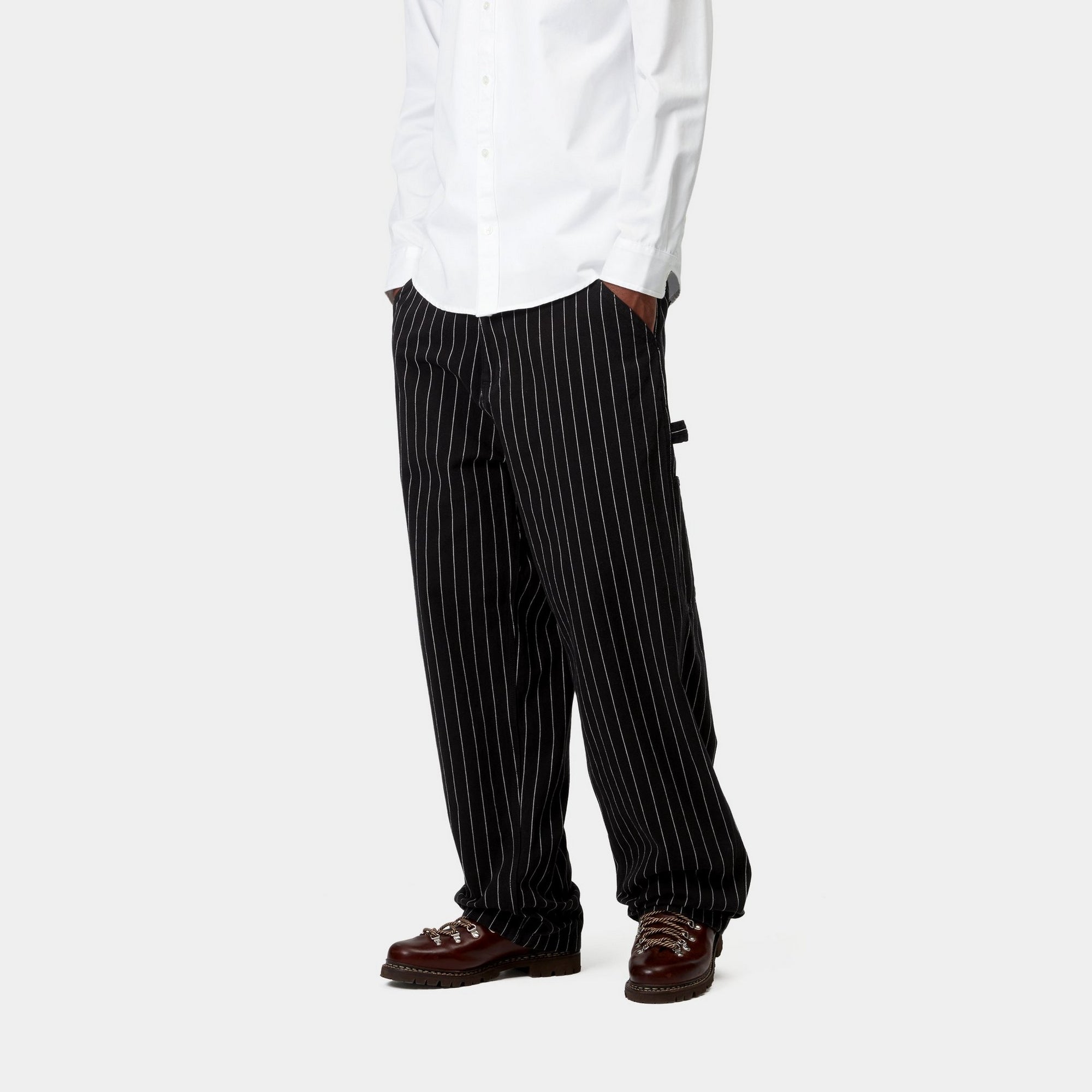 OG Single Knee Pant Twill - Black / Wax Seaton Stripe | Durable Work Pants for Construction & Outdoor Activities