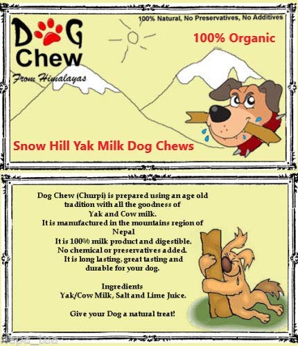Himalayan Yak Milk Dog Chews - All-Natural Organic Yak Cheese Treats for Large Dogs | Long-Lasting Dental Chews for Aggressive Chewers | Made in Nepal | Perfect for Training, Teething & Dental Health