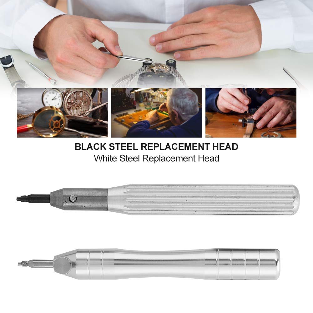 Premium Watch Crown Remover Tool Kit - 2 Pcs Stainless Steel Watch Tube Opener with Replacement Heads for Watch Repair | Compatible with Rolex, Omega & Most Watch Brands | Perfect for Watchmakers & DIY Enthusiasts