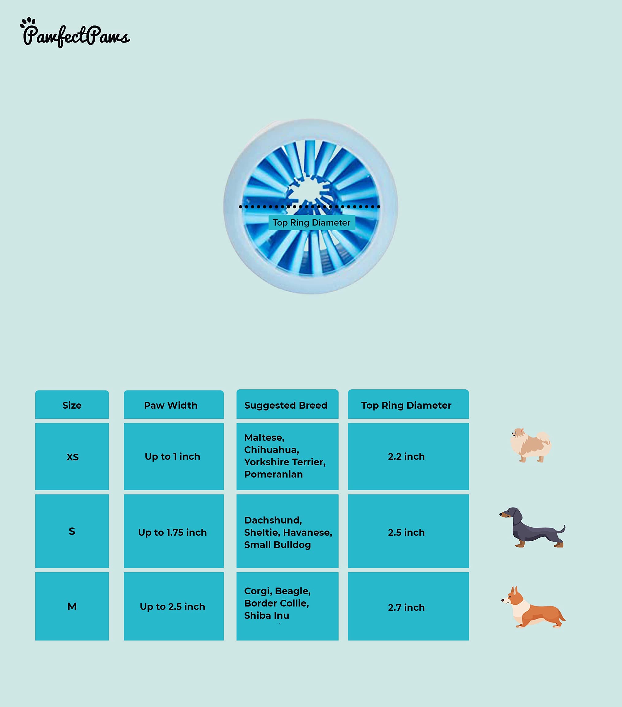 Portable Dog Paw Cleaner for Medium Dogs - Blue Pet Grooming Tool for Cleaning Dirty Paws After Walks & Outdoor Adventures